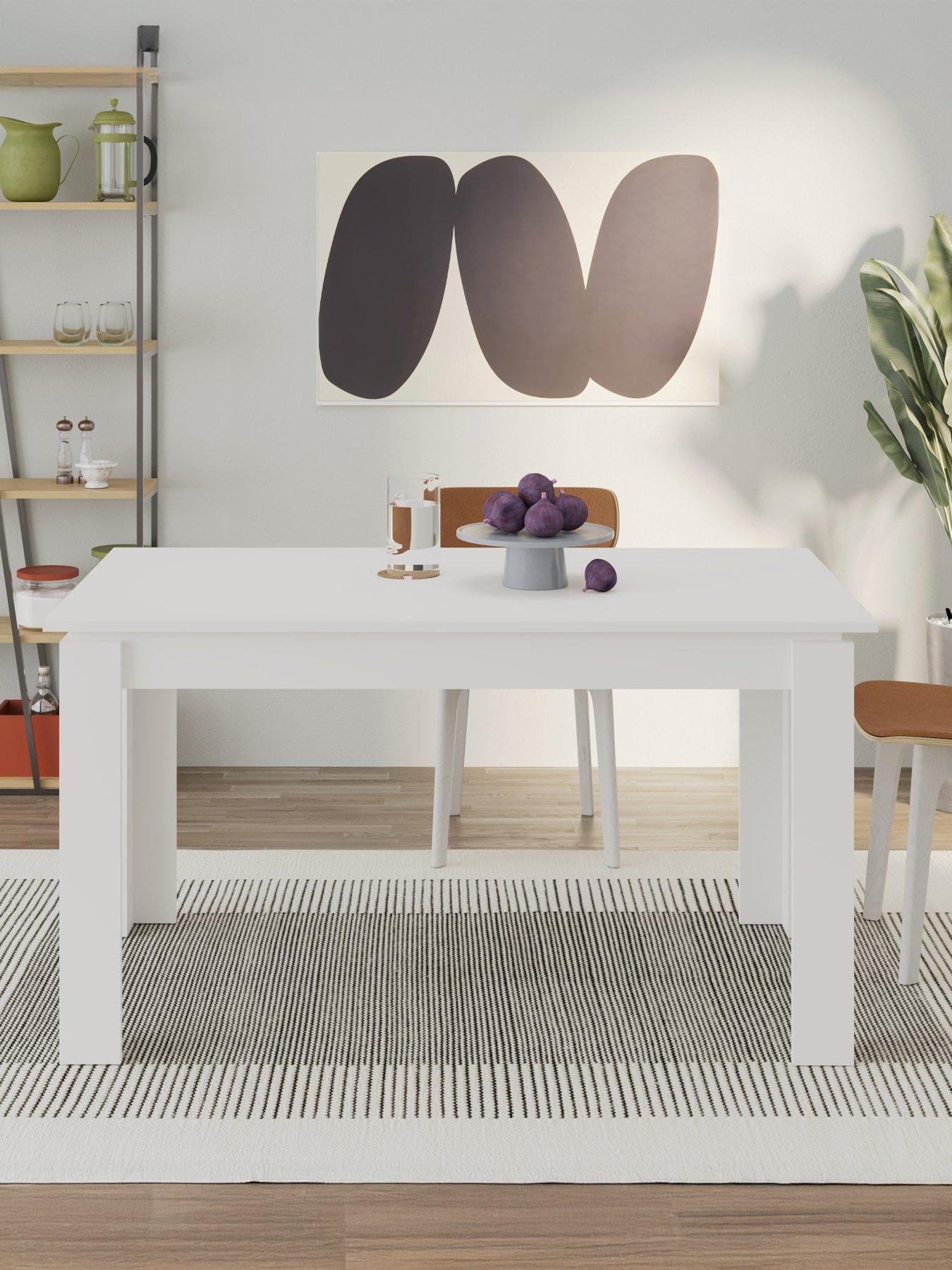 Image 3 of 6 of Decortie Tolmen Dining Table - White