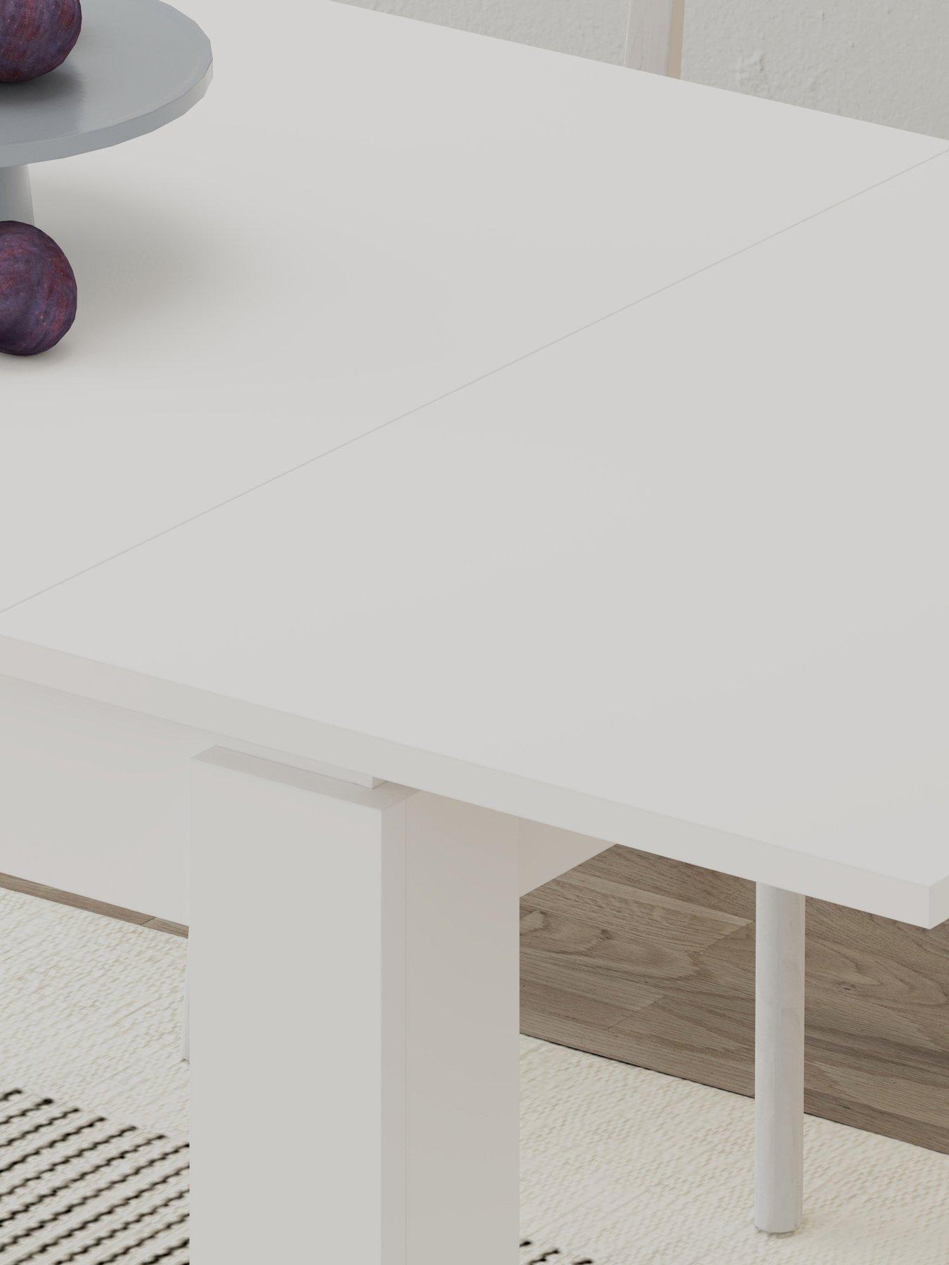 Image 4 of 6 of Decortie Tolmen Dining Table - White