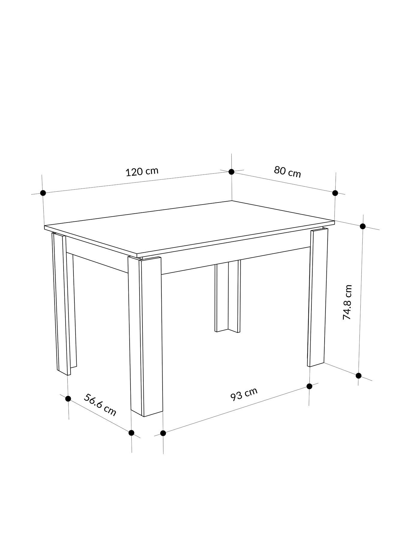 Image 5 of 6 of Decortie Tolmen Dining Table- Anthracite