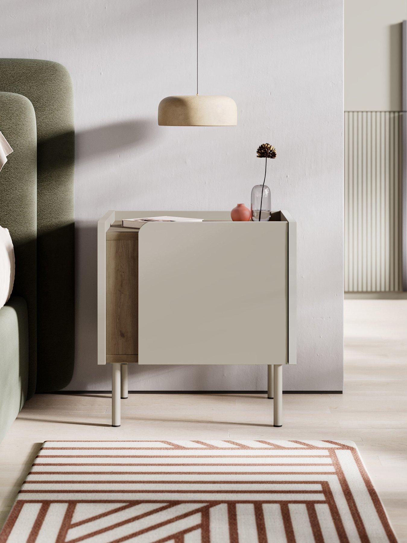 Image 1 of 7 of Decortie Norm Bedside Table - Sandstone