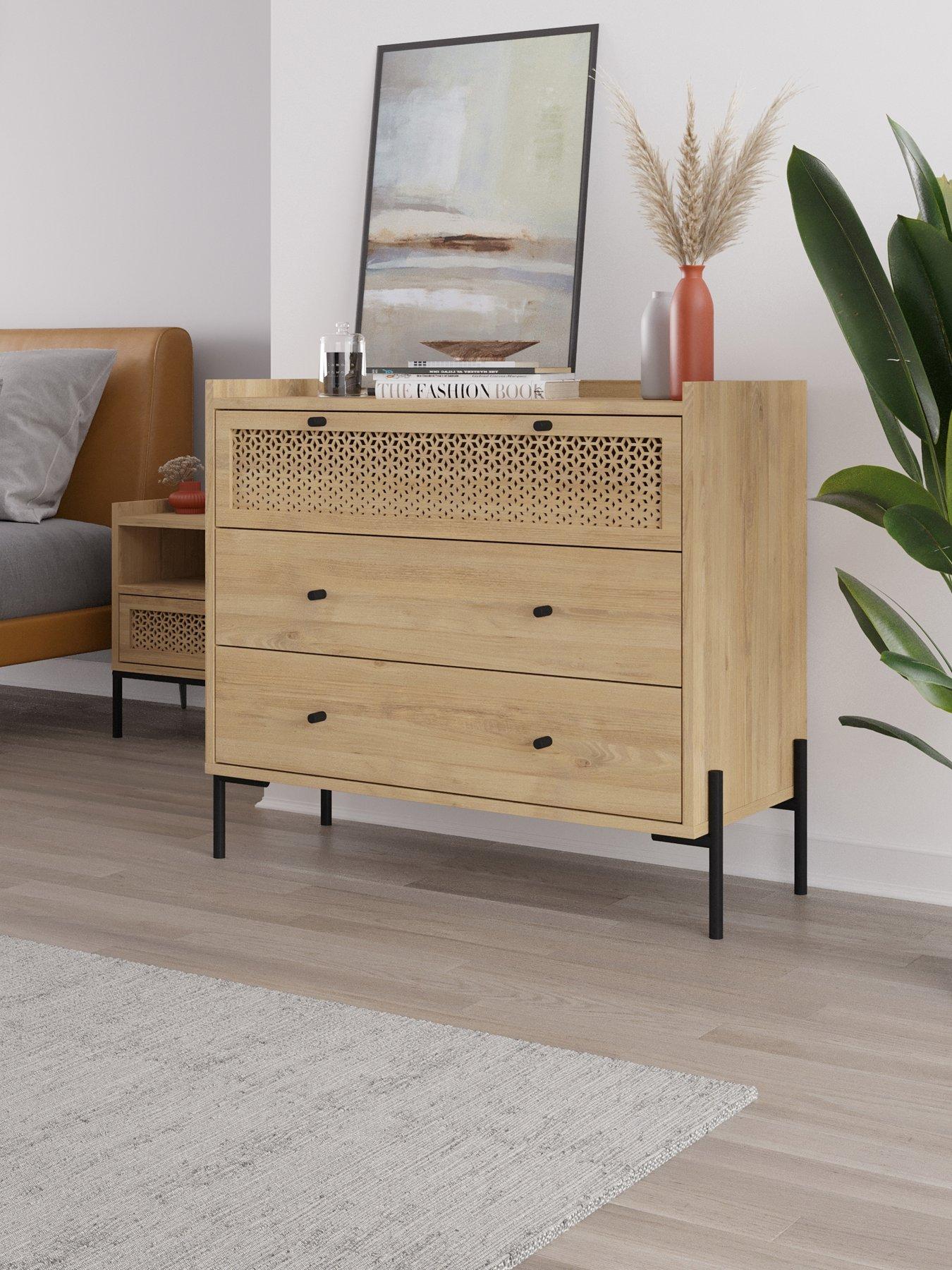 Decortie Mia 3 Drawer Dresser - Sapphire Oak
