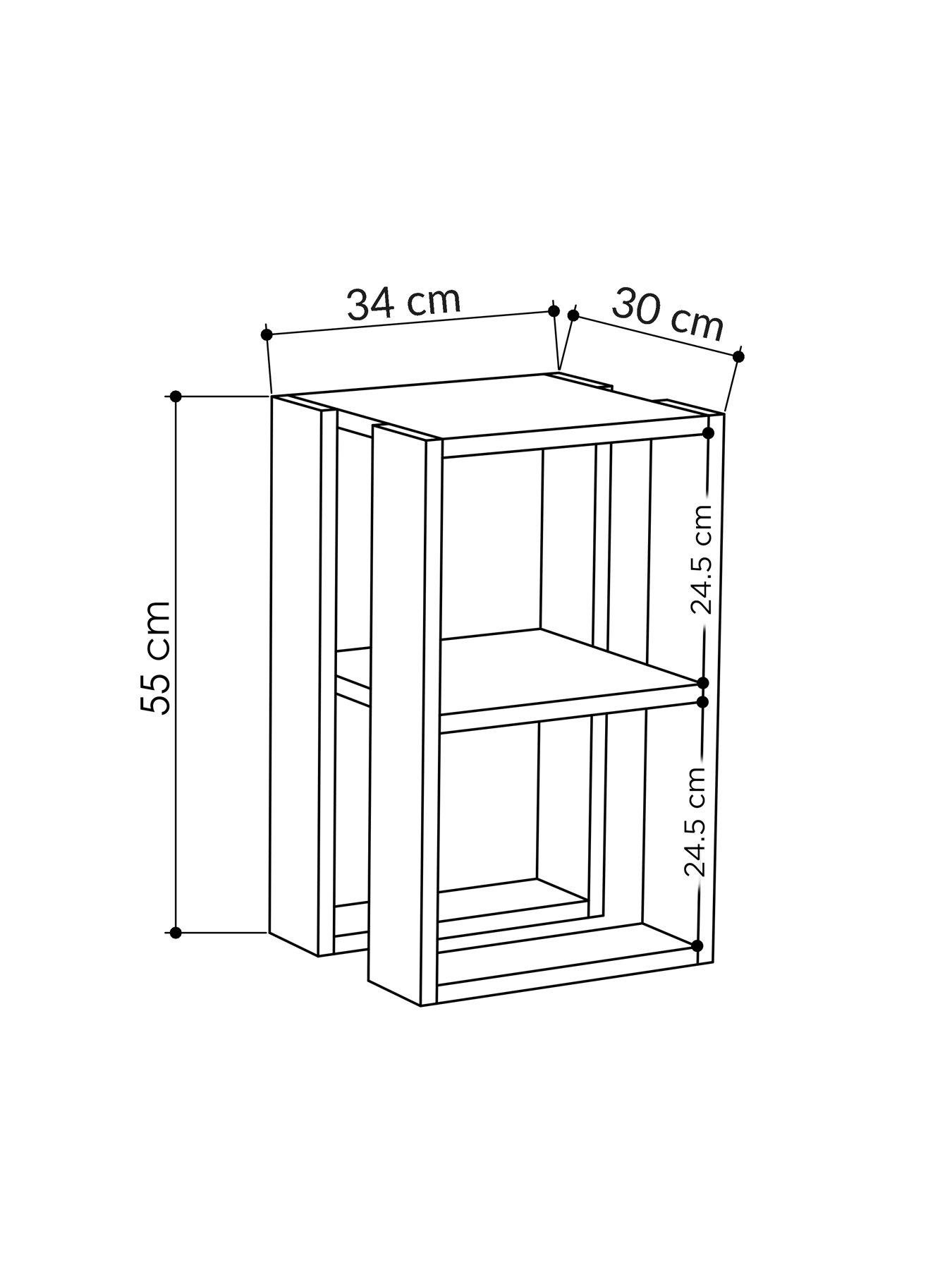 Image 6 of 7 of Decortie Lonie Bedside Table - Anthracite