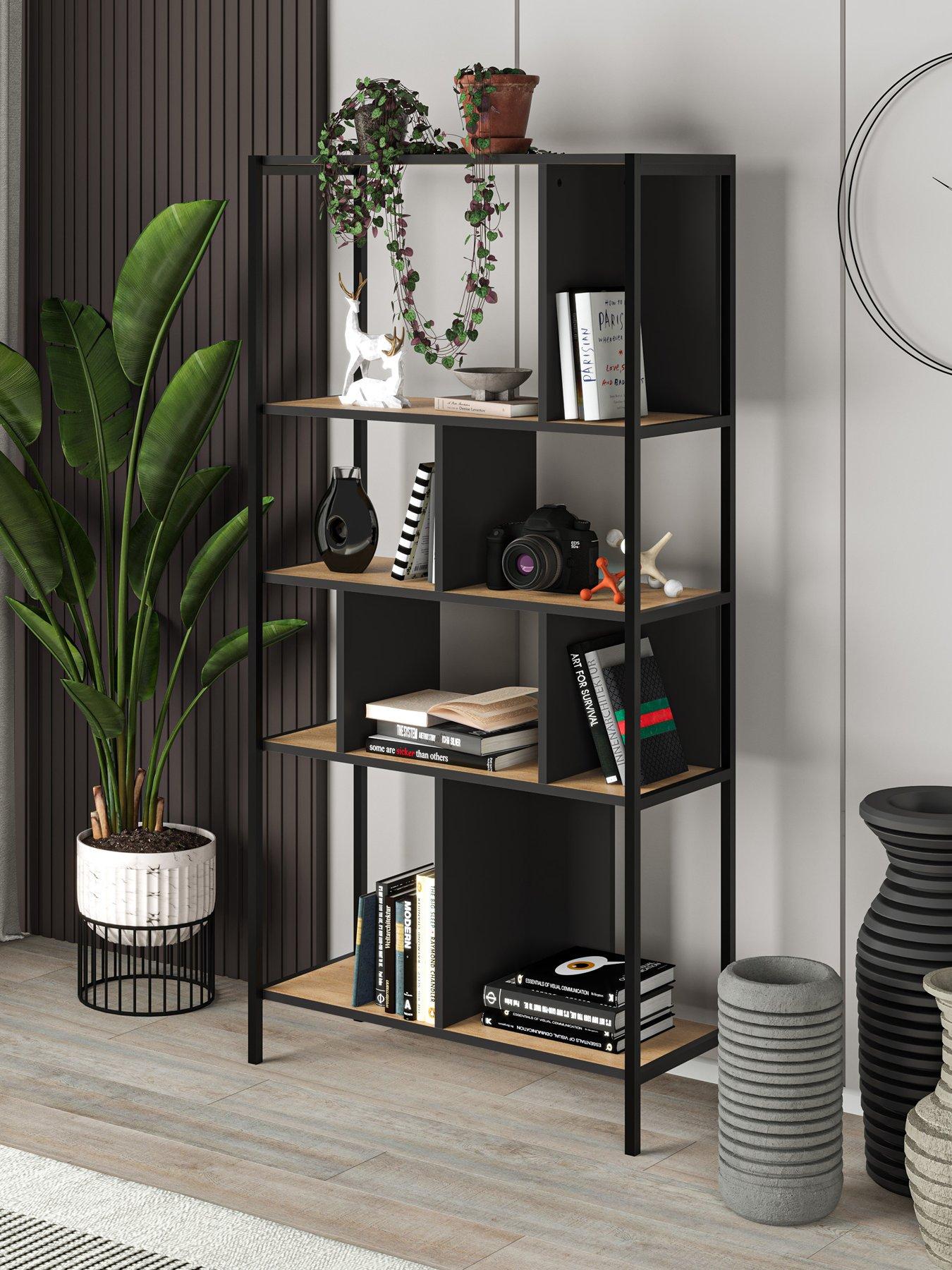Image 1 of 6 of Decortie Midi Bookcase - Oak / Black