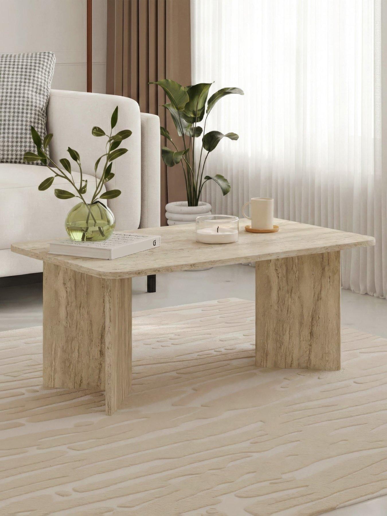 Image 1 of 6 of Decortie Sam Coffee Table - Travertine