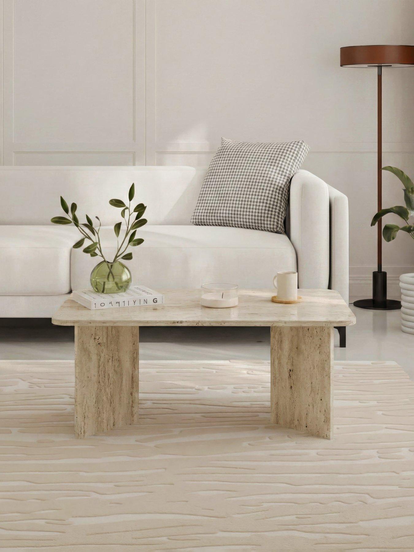 Image 3 of 6 of Decortie Sam Coffee Table - Travertine