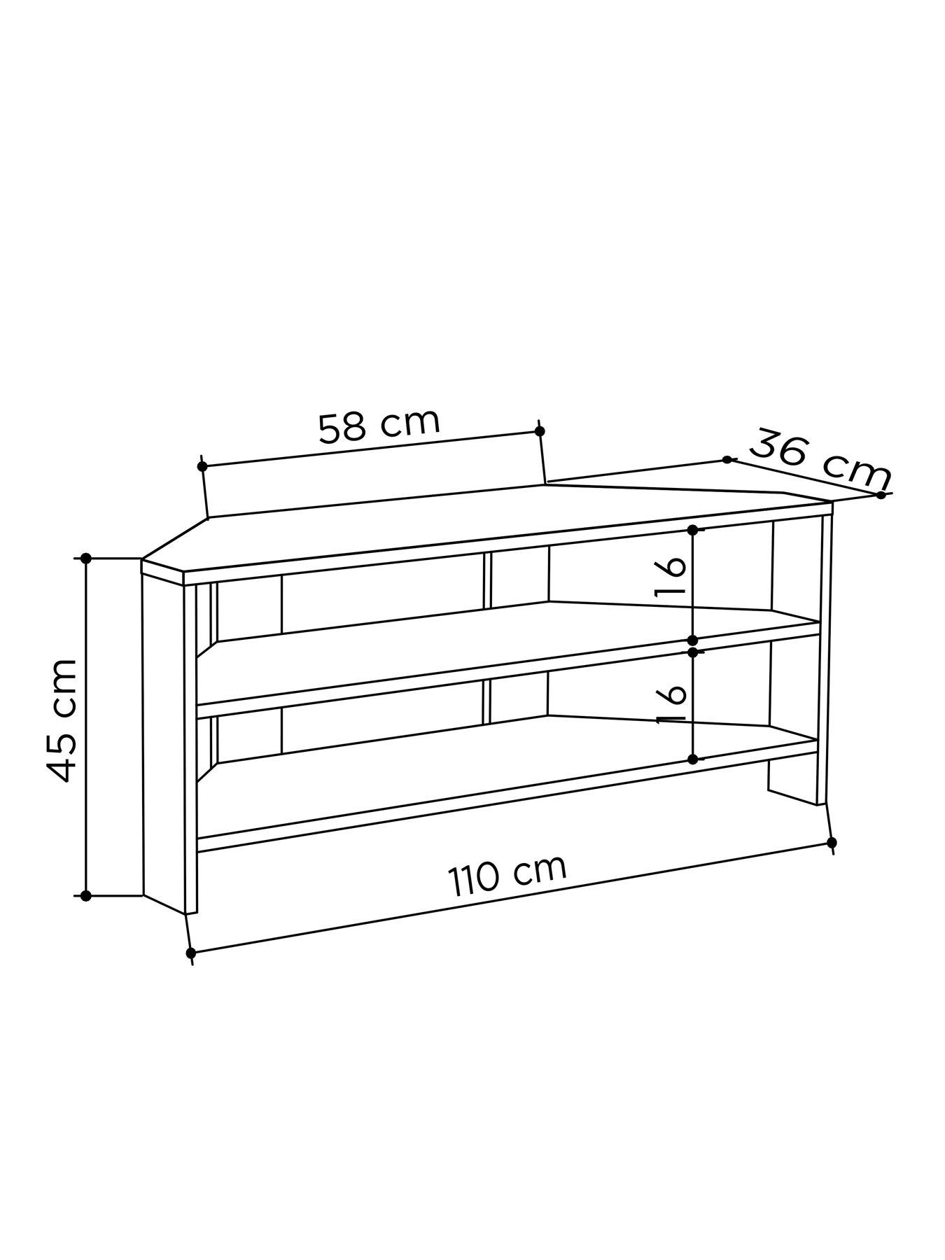 Image 6 of 7 of Decortie Thales Corner Tv Stand - Mocha