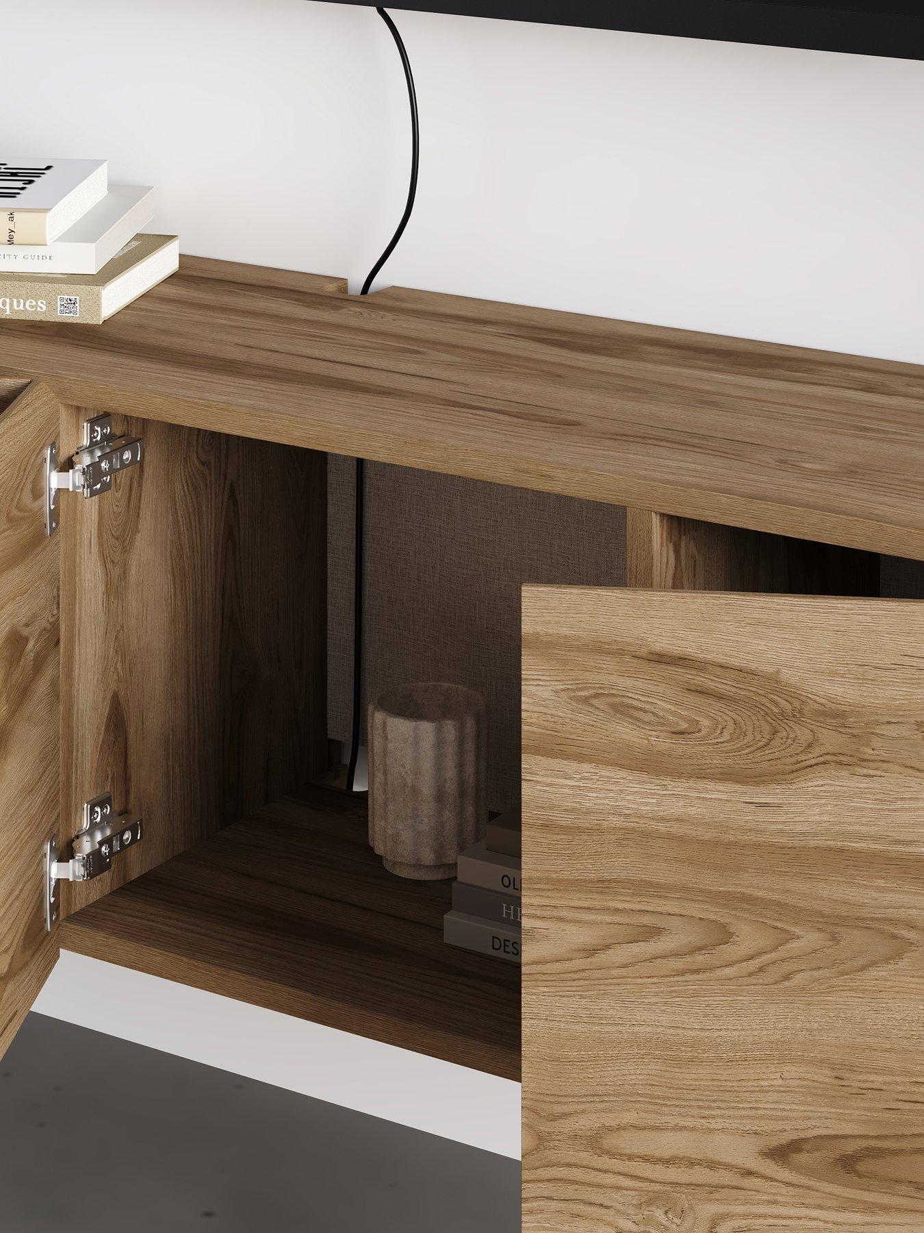 Image 5 of 7 of Decortie Combe Wall Mounted Tv Cabinet - Deep Oud