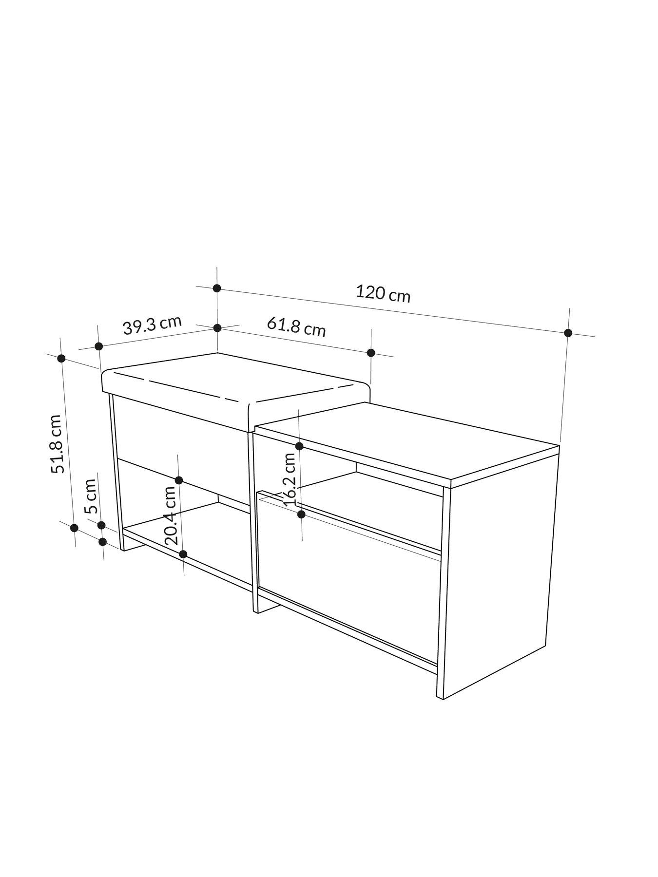 Image 6 of 7 of Decortie Filux Shoe Storage Bench