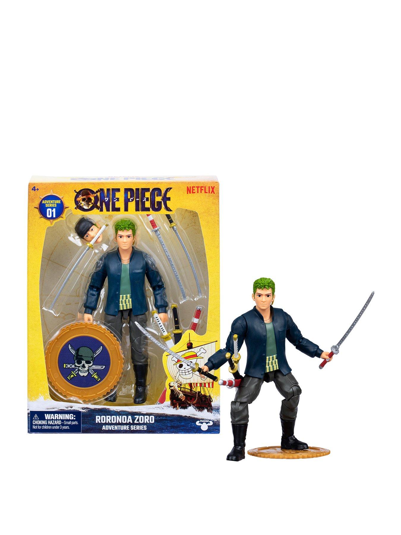 Image 1 of 8 of One Piece ZORO ACTION FIGURE WITH 5 ACCESSORIES