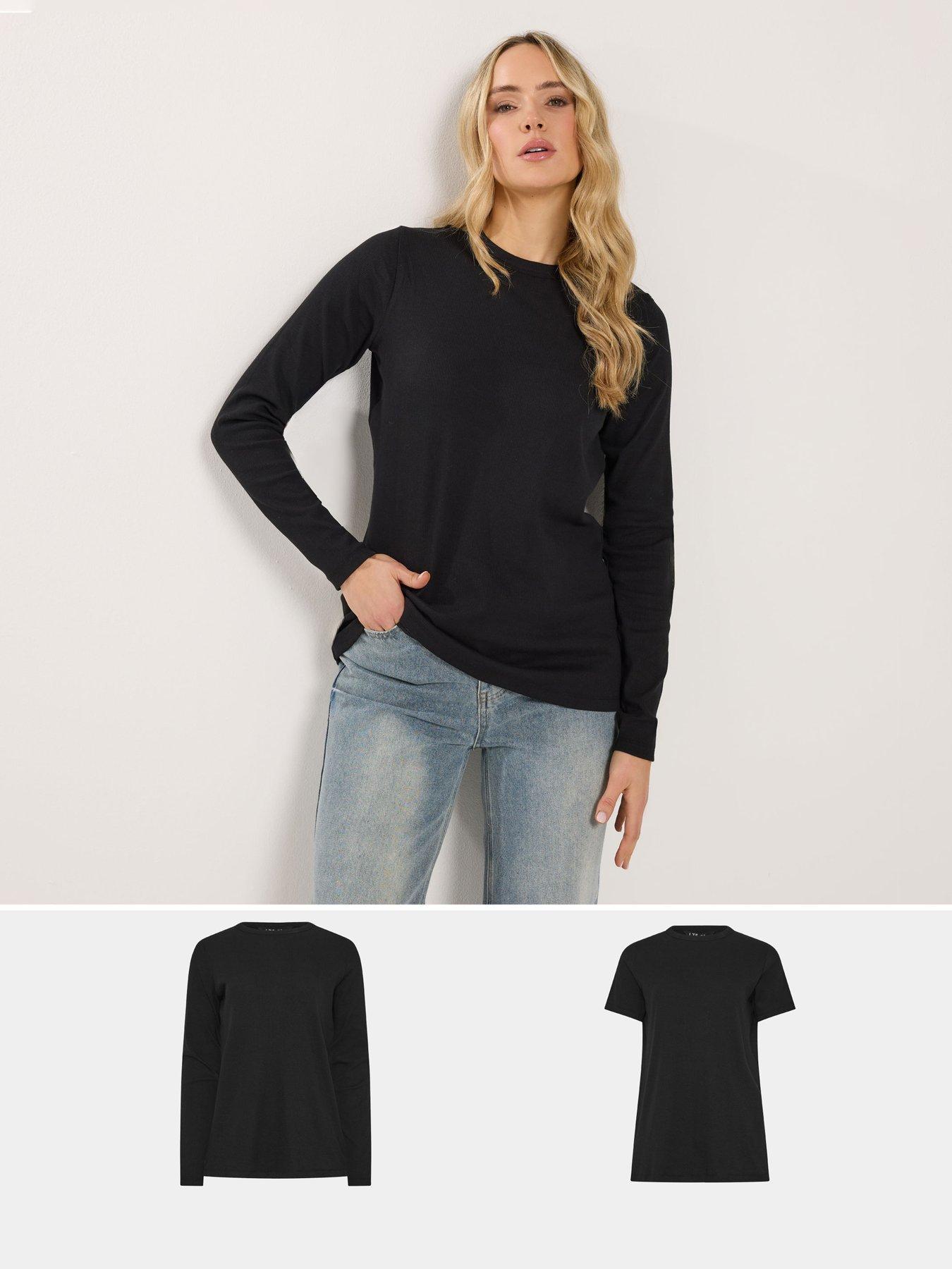 long-tall-sally-2-pack-long-and-short-sleeve-t-shirt-black