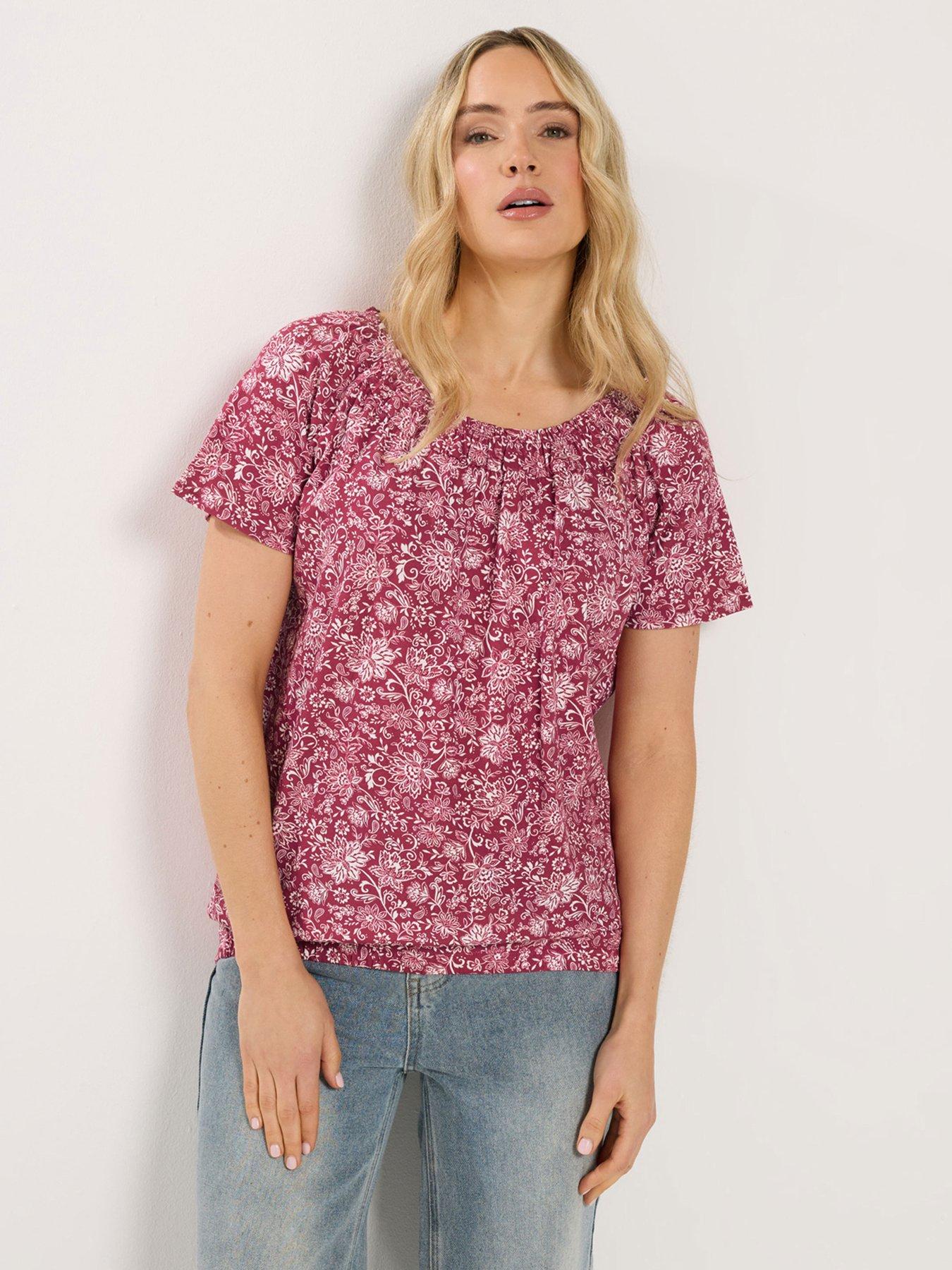 Long Tall Sally Bubble Hem T-Shirt - Red