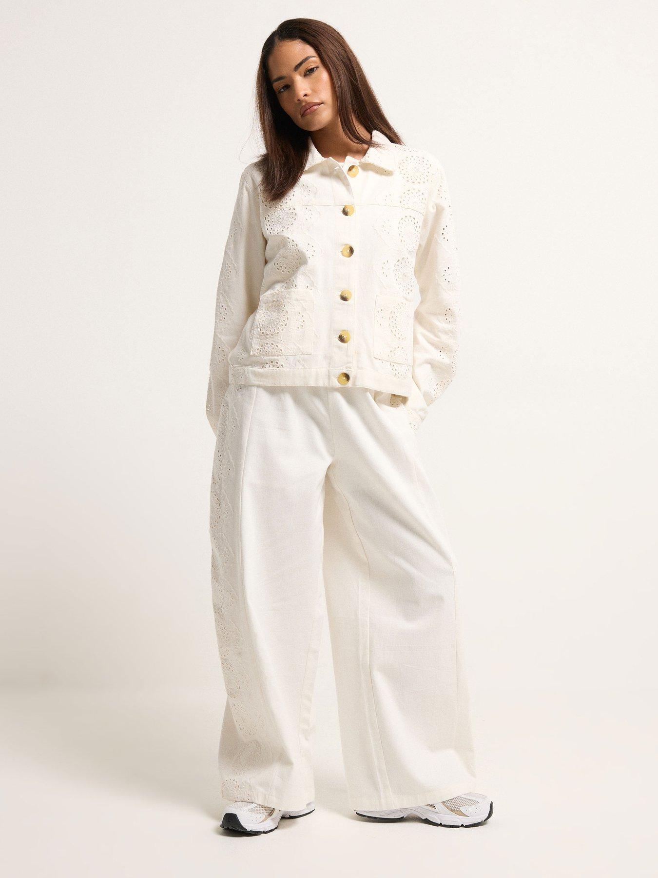 Image 3 of 5 of PixieGirl Petite Broderie Boxy Jacket