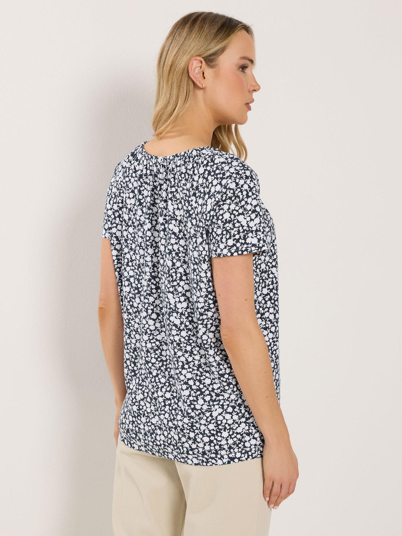 Image 2 of 5 of Long Tall Sally Bubble Hem T-Shirt - Blue