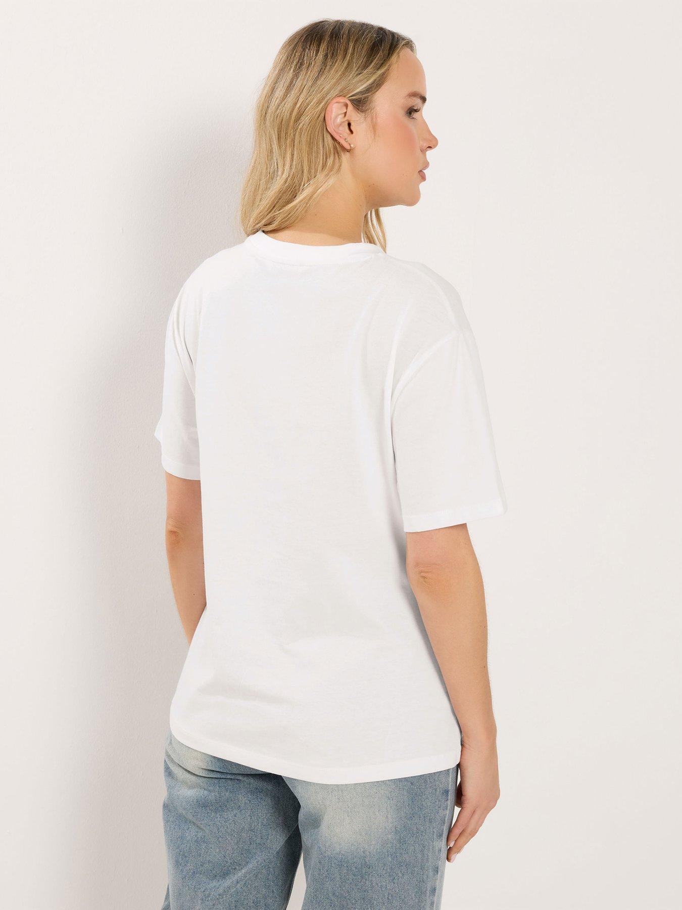 Image 2 of 5 of Long Tall Sally Twist Front T-Shirt - White