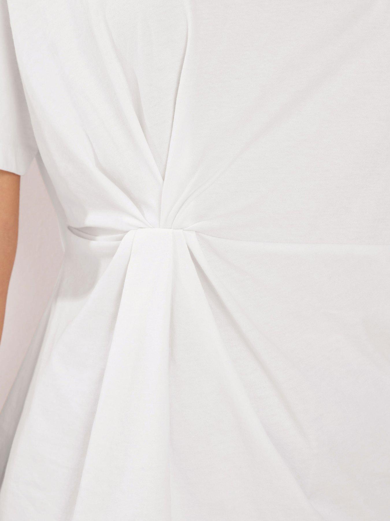 Image 4 of 5 of Long Tall Sally Twist Front T-Shirt - White