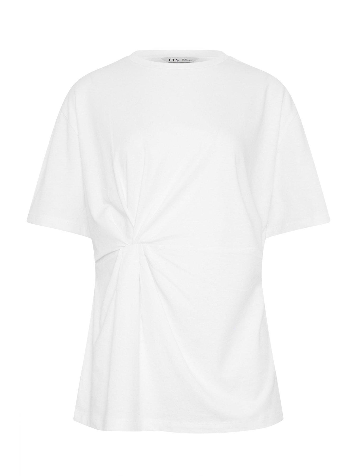 Image 5 of 5 of Long Tall Sally Twist Front T-Shirt - White
