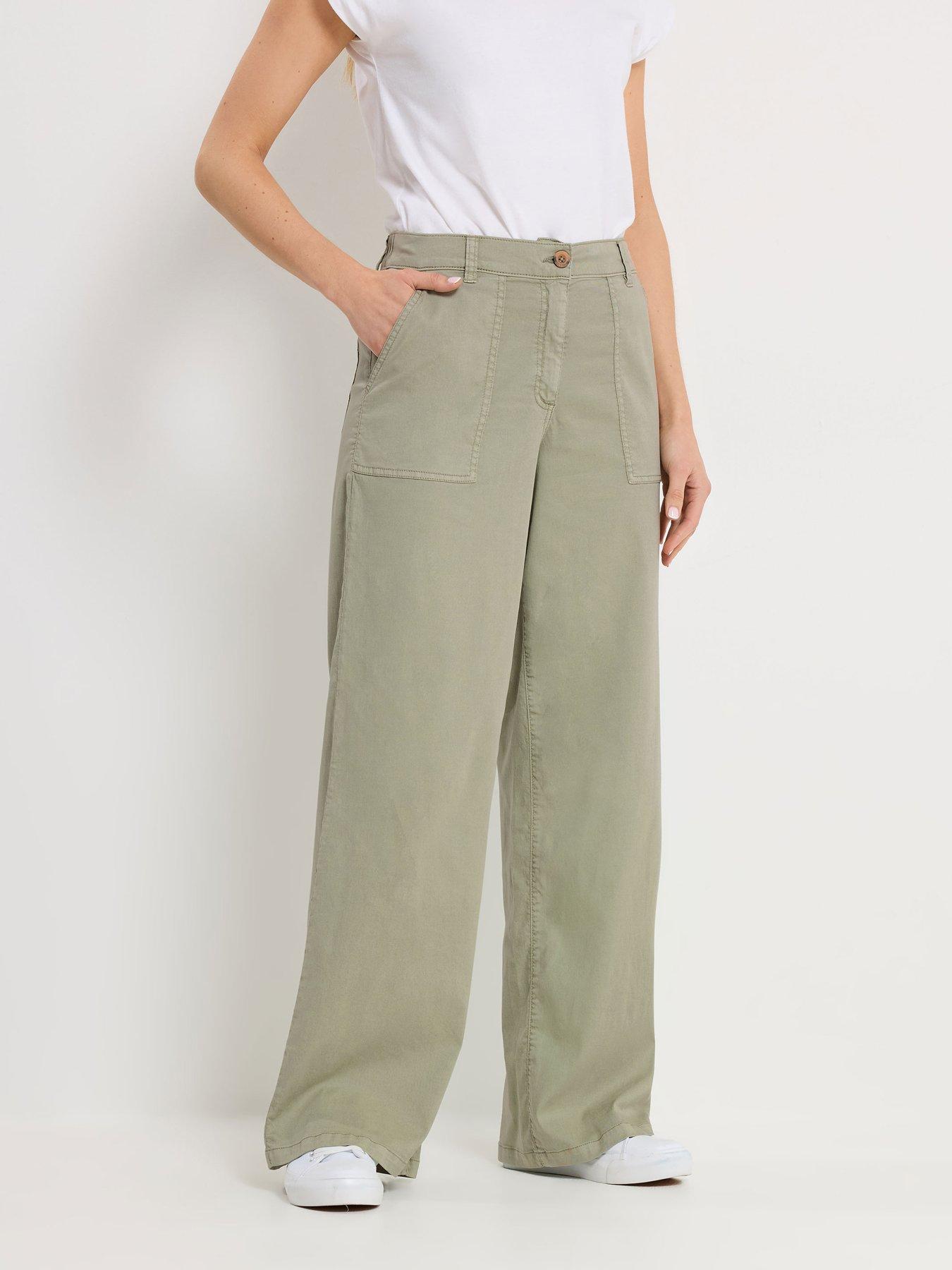 Image 1 of 5 of Long Tall Sally Wide Leg Trouser 36" - Green