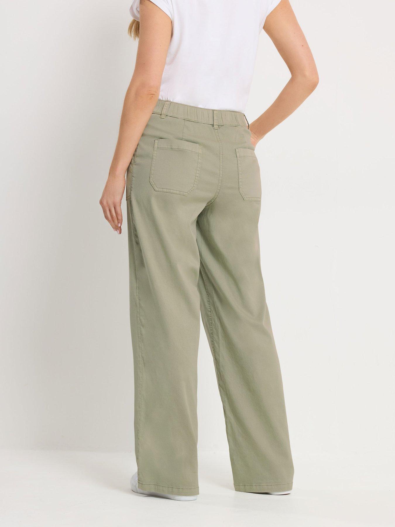 Image 2 of 5 of Long Tall Sally Wide Leg Trouser 36" - Green