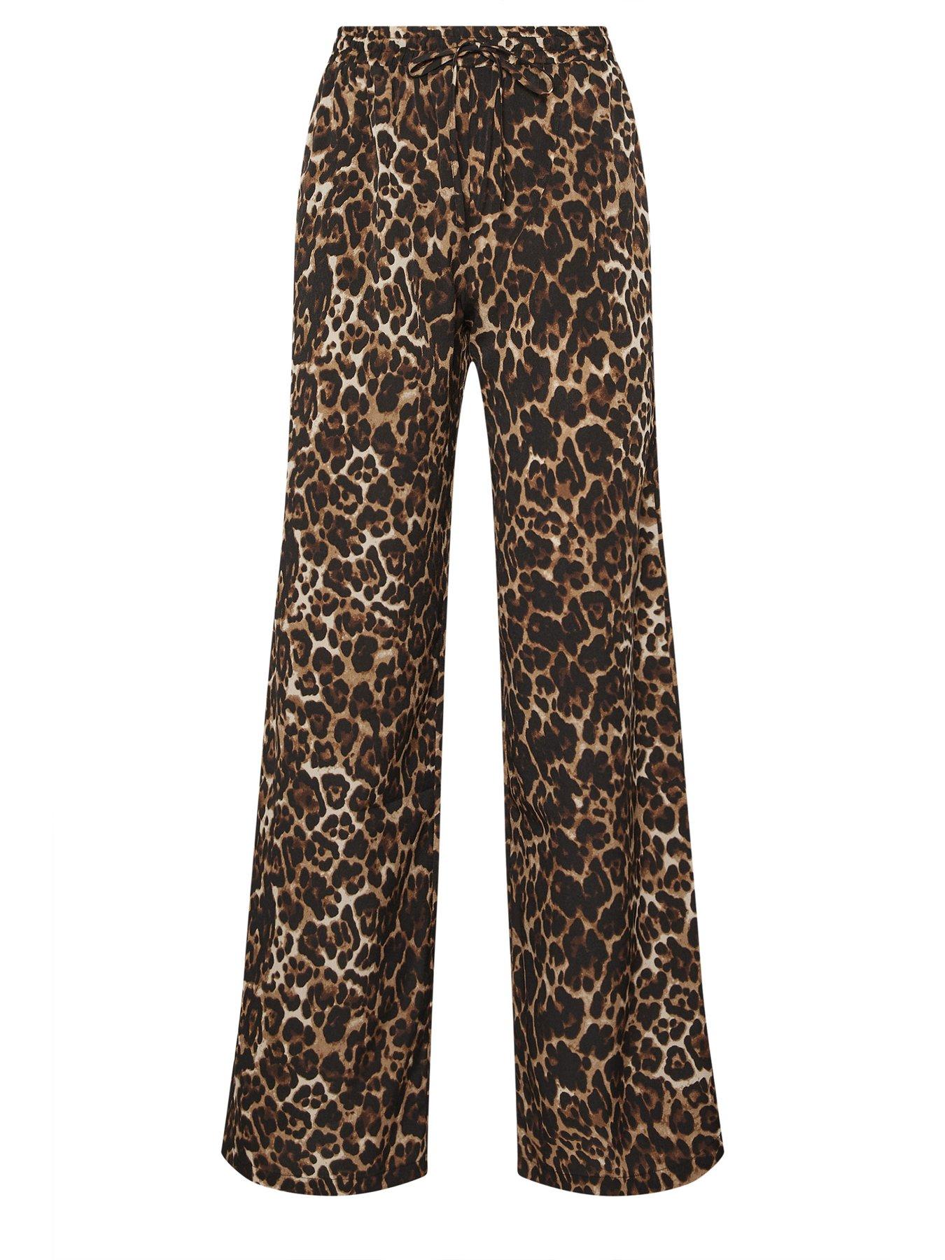 Image 5 of 5 of Long Tall Sally Leopard Print Wide Leg Trouser 36" - Print