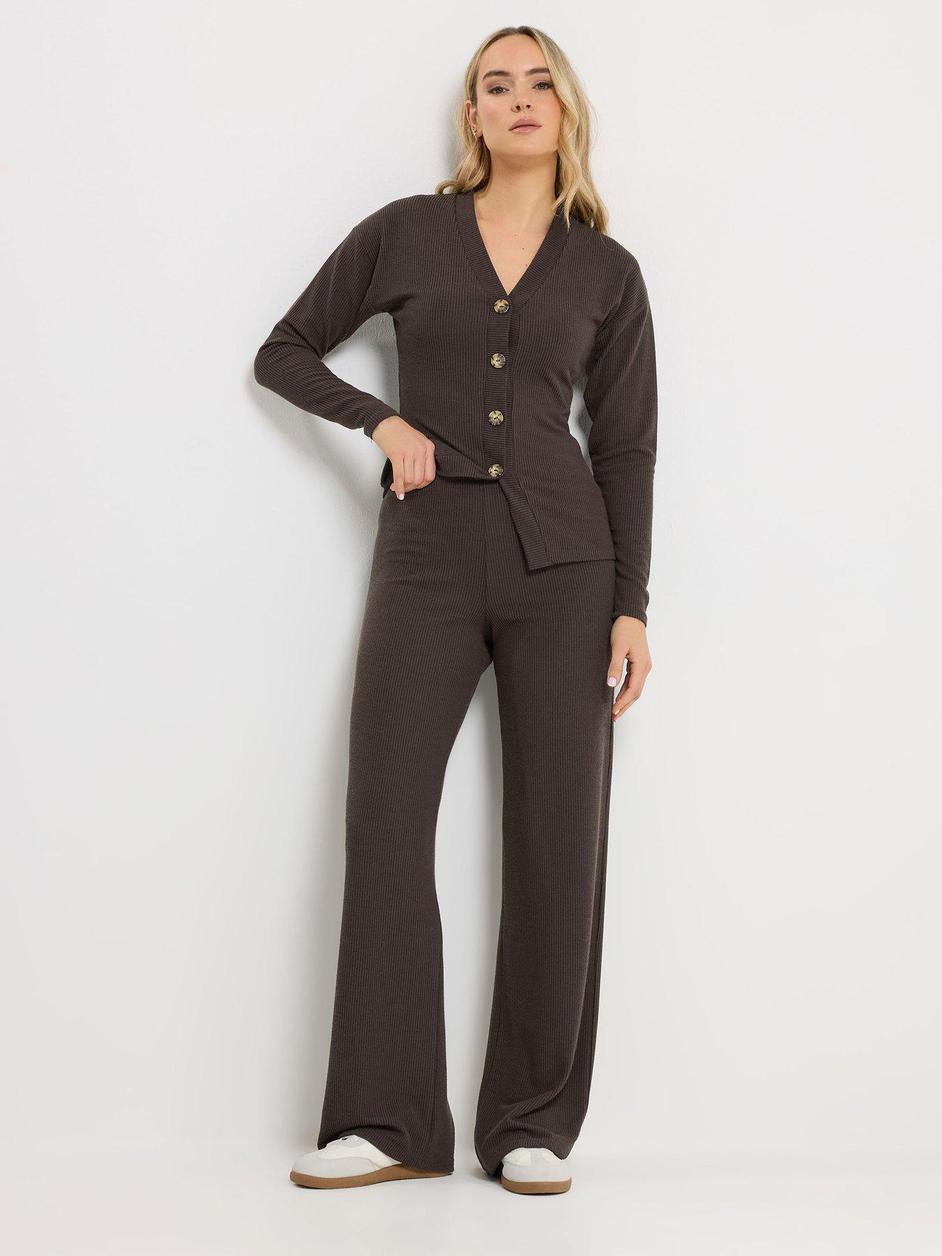 Image 3 of 5 of Long Tall Sally Wide Leg Trouser - Brown