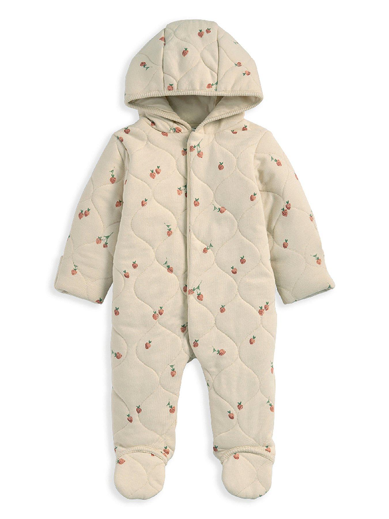 Mamas & Papas Baby Girls Strawberry Pramsuit - Pink