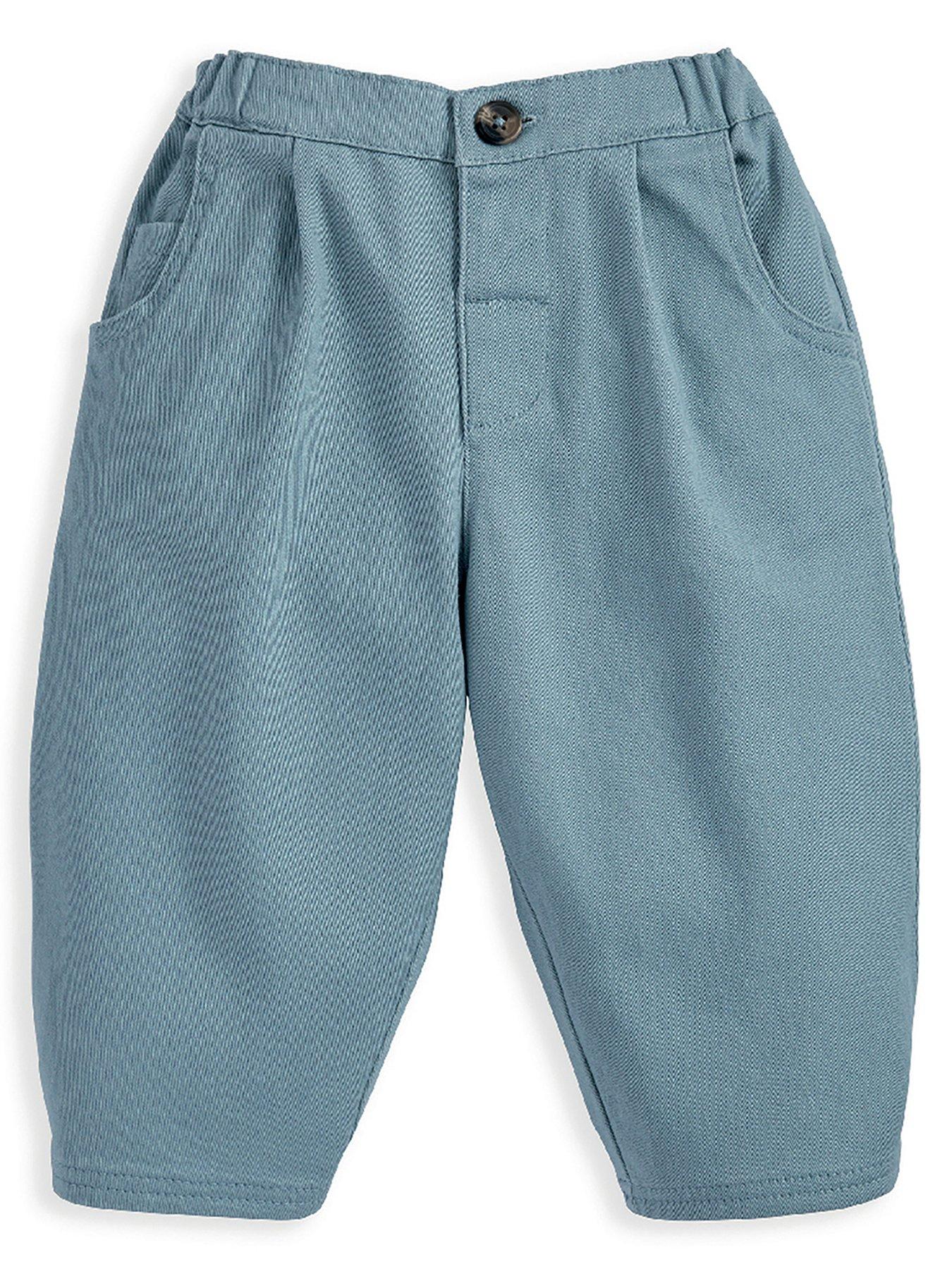 Image 1 of 2 of Mamas & Papas Baby Boys Classic Smart Trousers - Blue