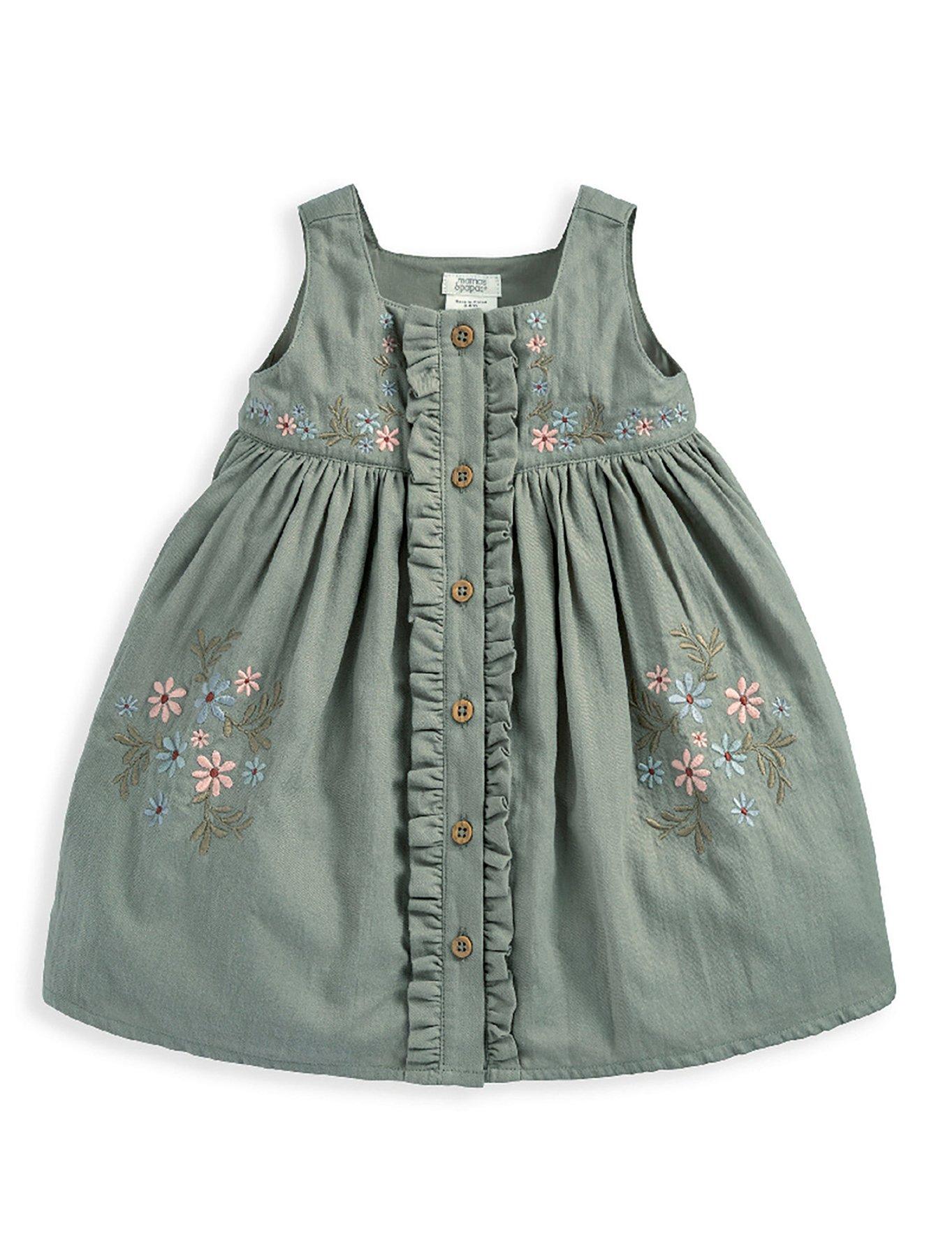 embroidered pinafore dress Hermione Embroidered Pinafore Dress – Elegant Kids Dress Powder Blue / 3Y main image 1