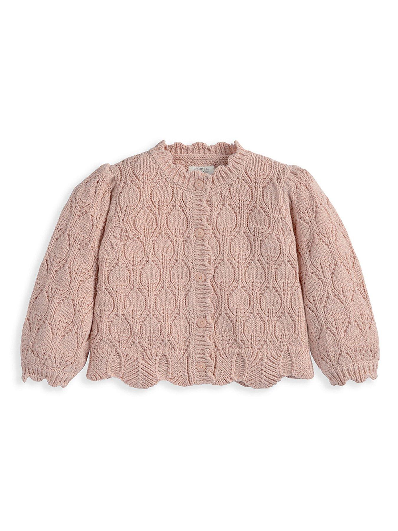 Image 2 of 2 of Mamas & Papas Baby Girls Fancy Delicate Knit Cardigan - Pink