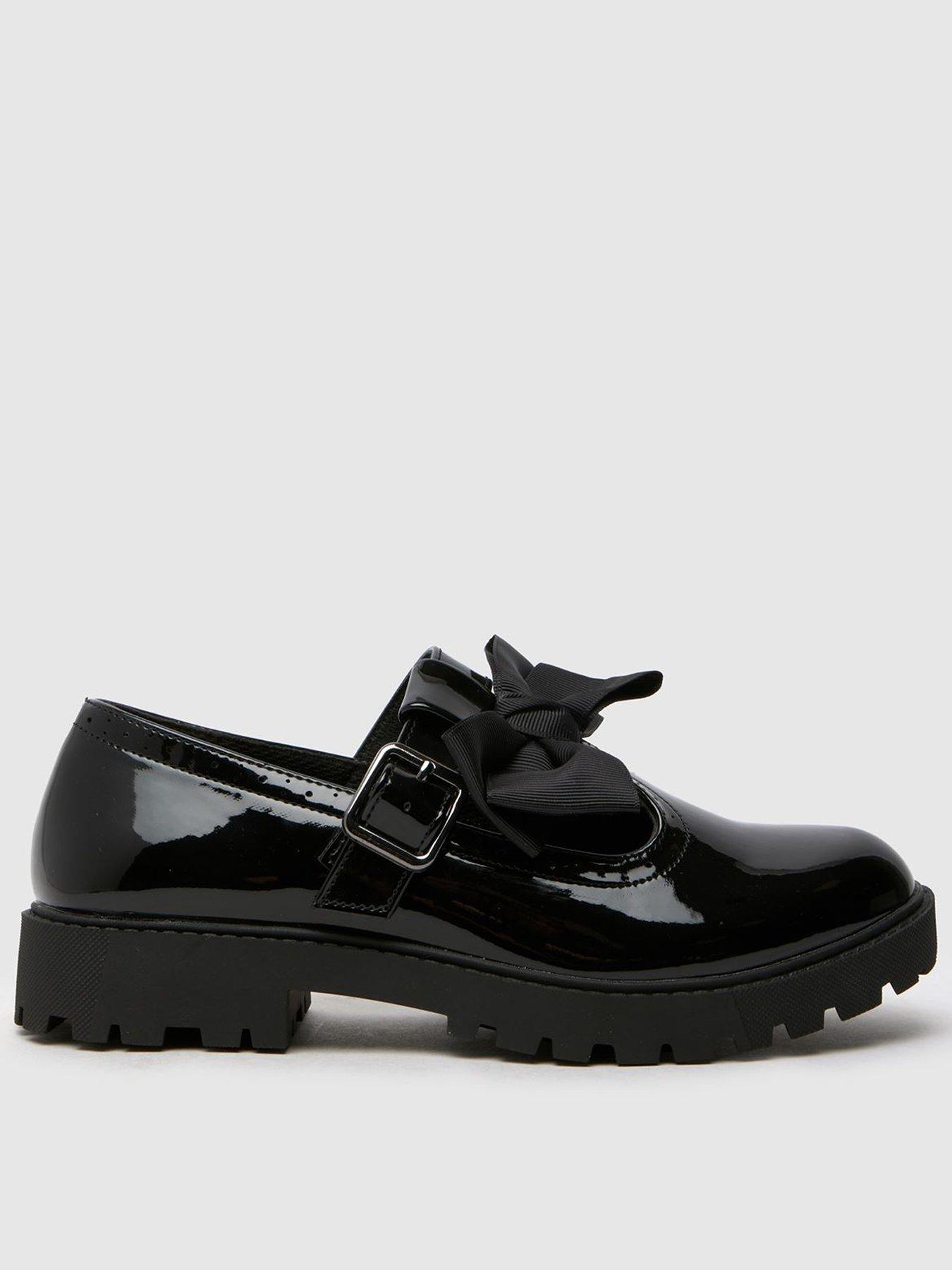 Schuh Youth Lollipop Patent Bow Tbar - Black