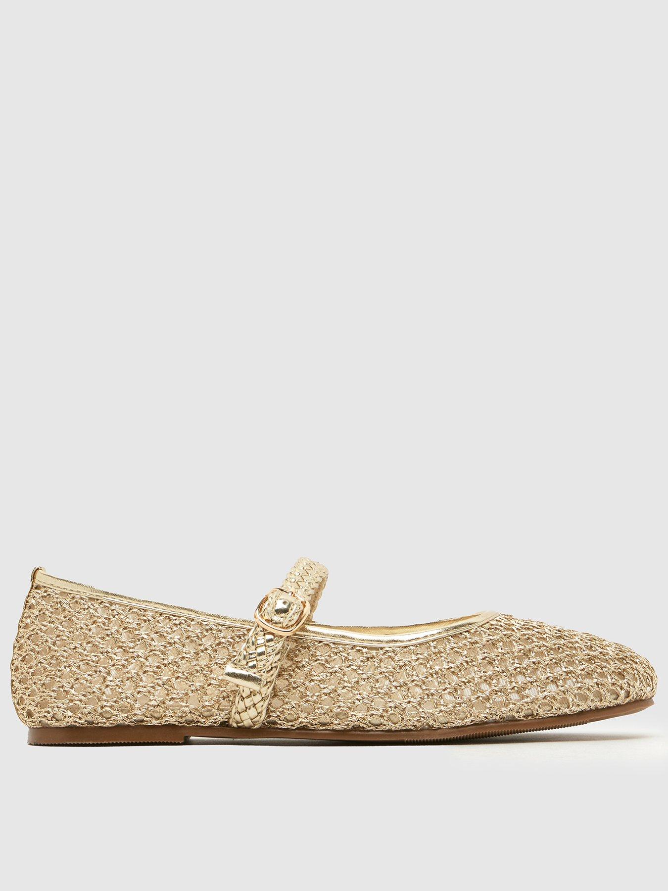 Schuh Junior Loveable Woven Ballerina - Gold