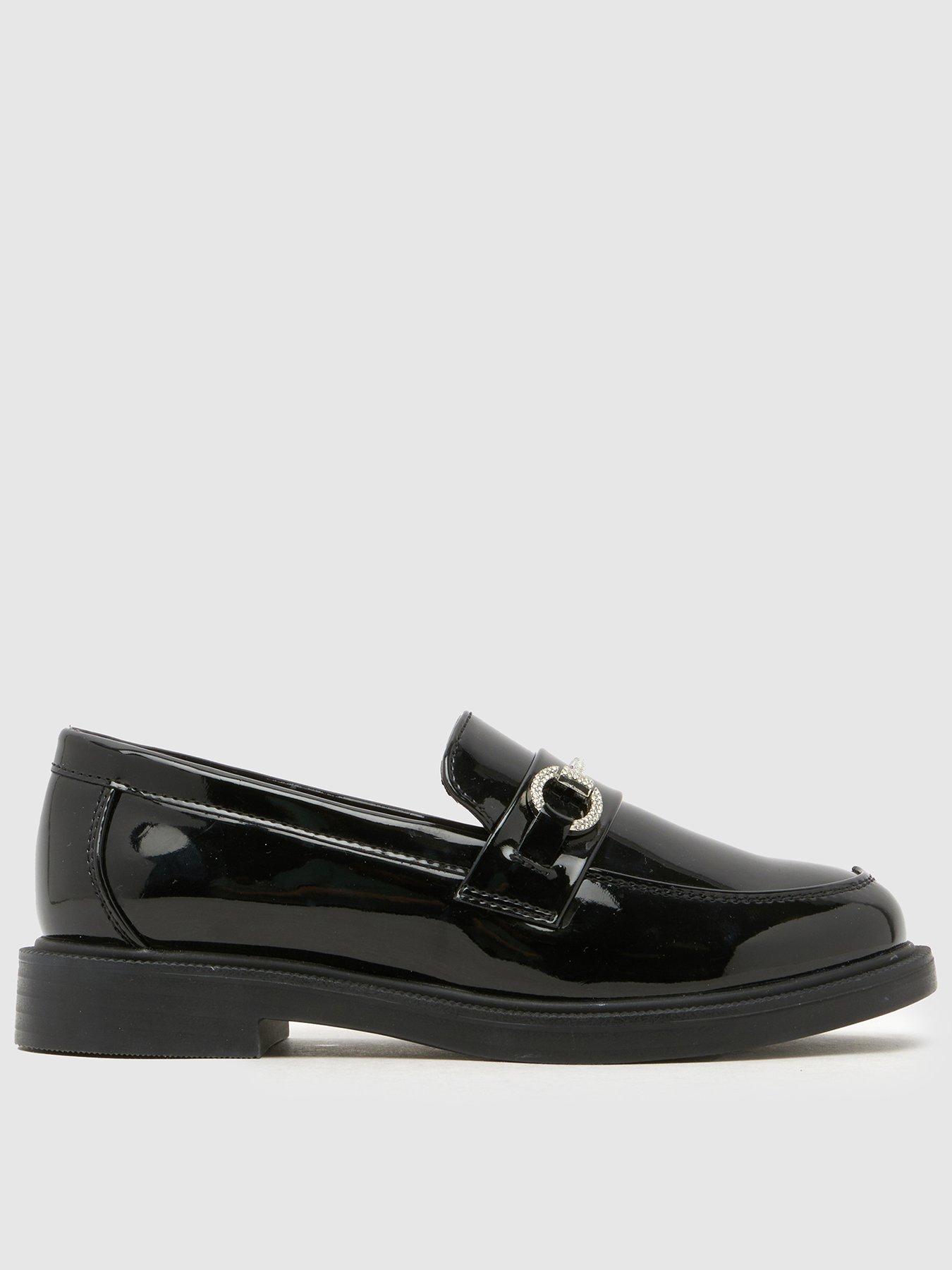 Schuh Junior Bts Laura Embellished Snaffle Loafer - Black