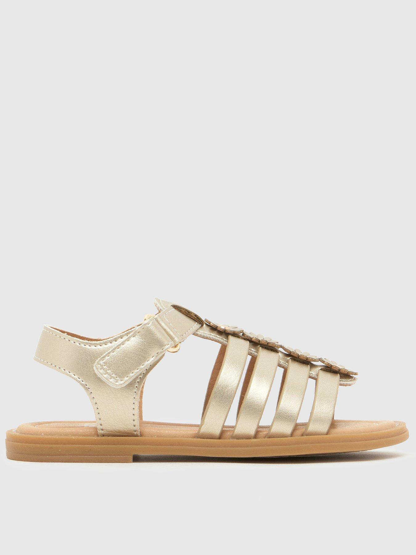Image 1 of 4 of Schuh Junior Thistle Gladiator Flower Sandal - Gold