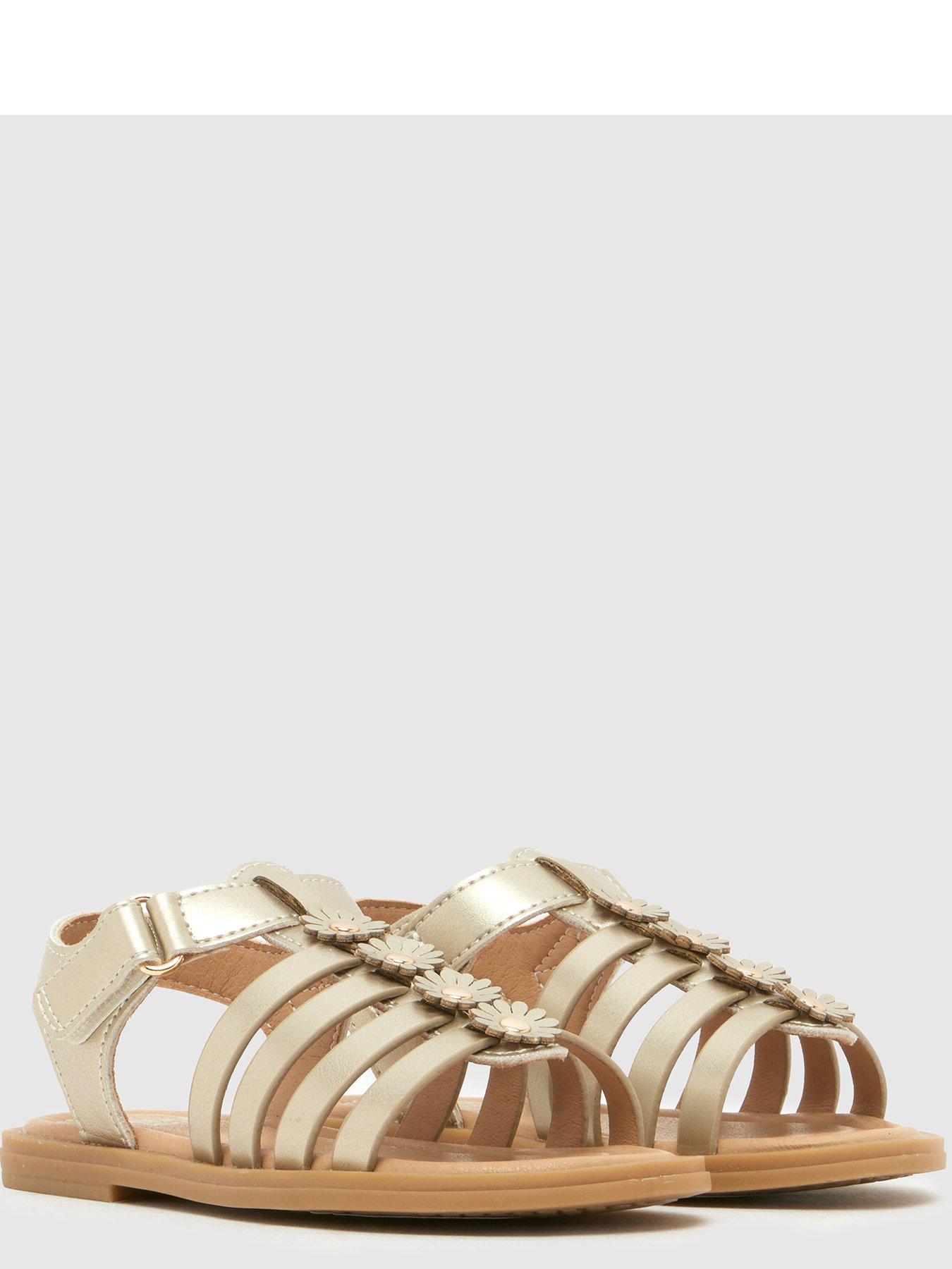 Image 4 of 4 of Schuh Junior Thistle Gladiator Flower Sandal - Gold
