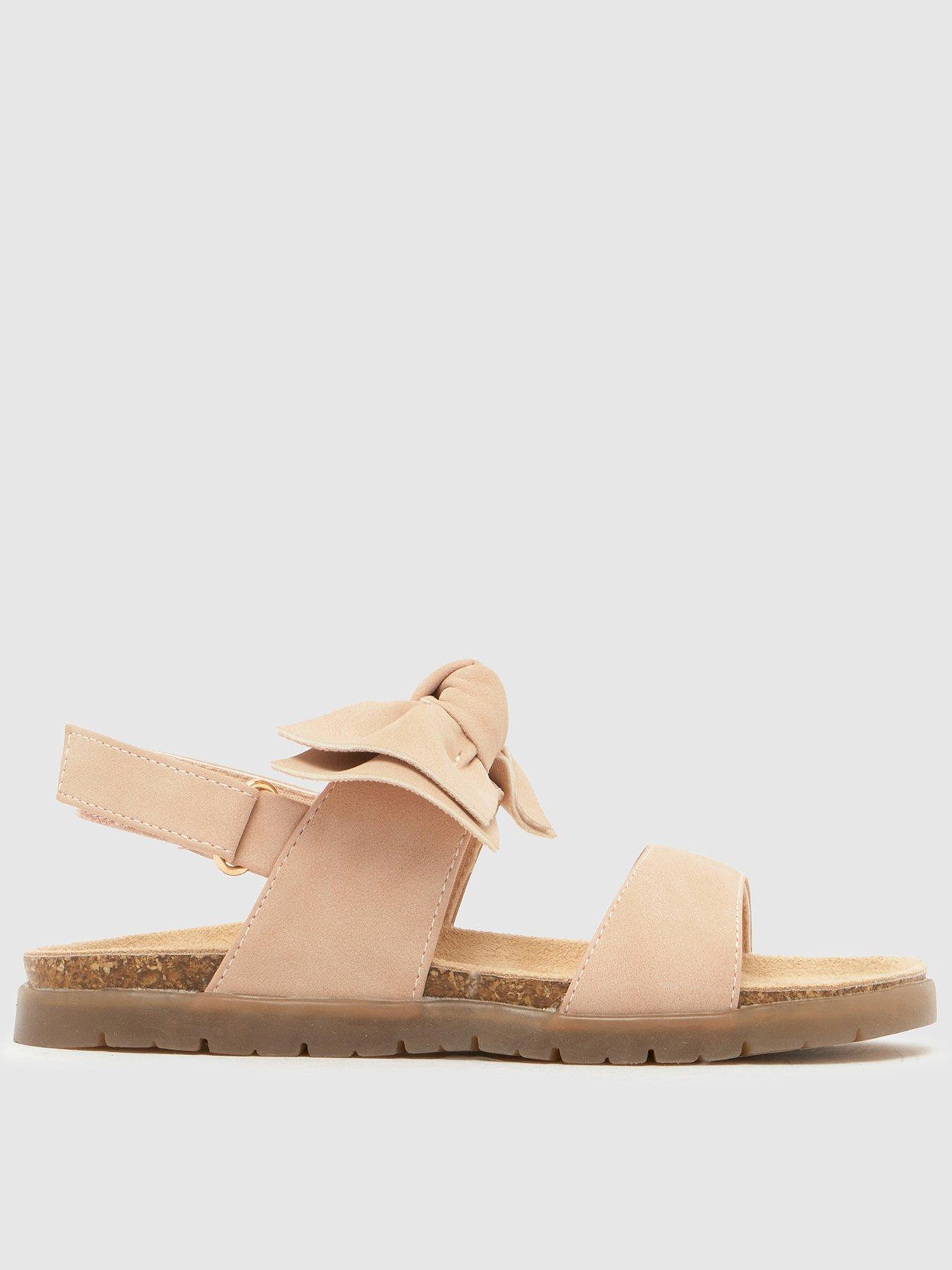 Schuh Junior Tartan Bow Footbed Sandal - Pink