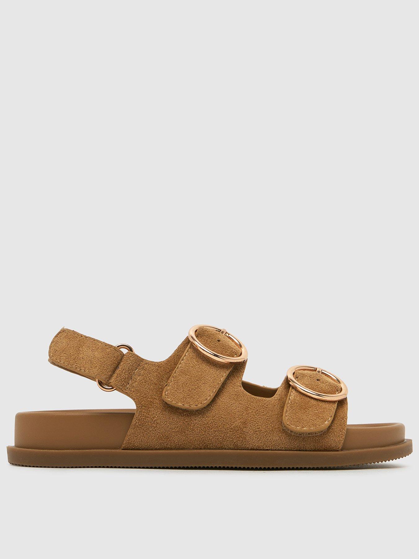 Image 1 of 4 of Schuh Junior Twist Velcro Footbed Sandal - Brown