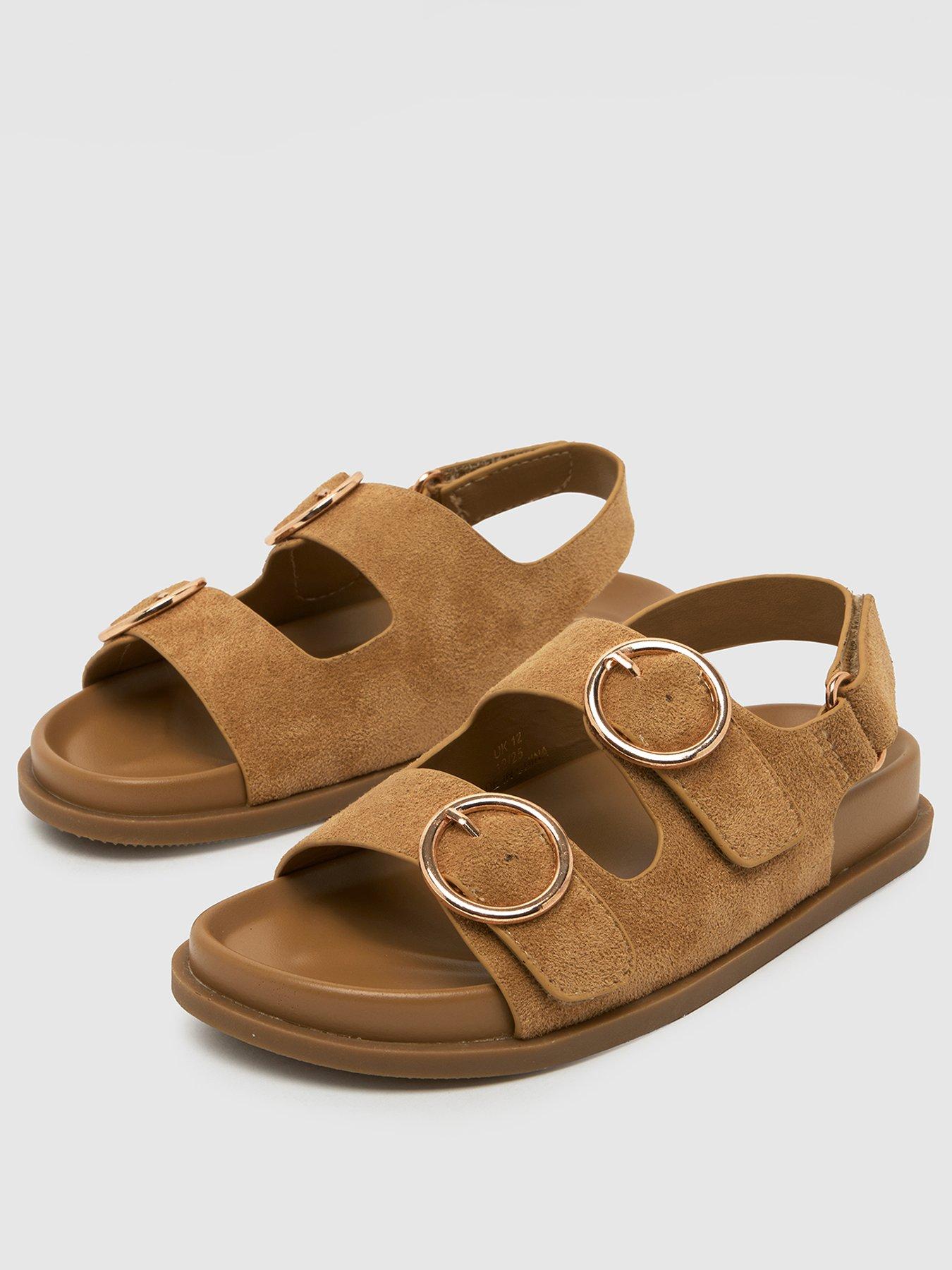 Image 2 of 4 of Schuh Junior Twist Velcro Footbed Sandal - Brown
