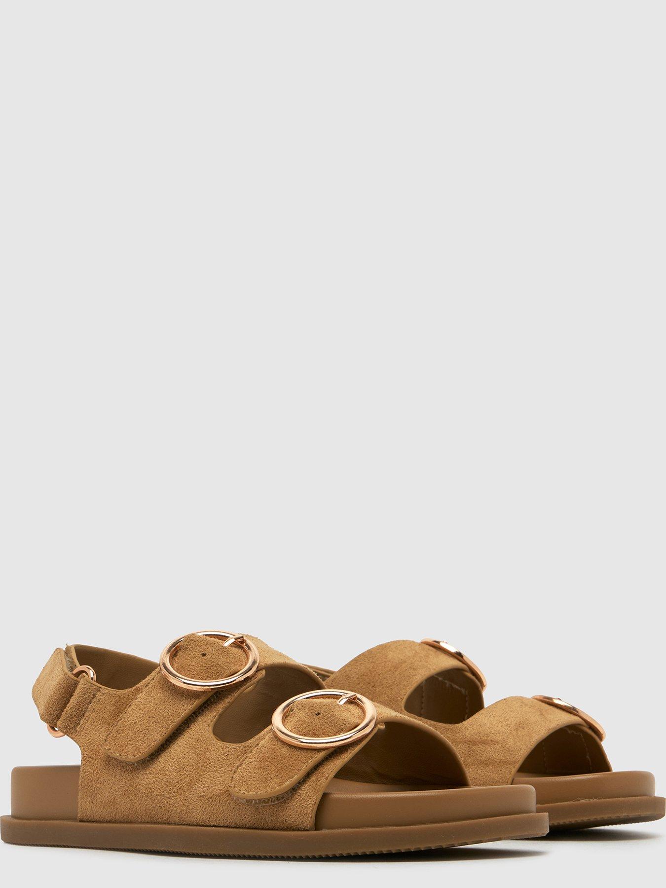 Image 4 of 4 of Schuh Junior Twist Velcro Footbed Sandal - Brown