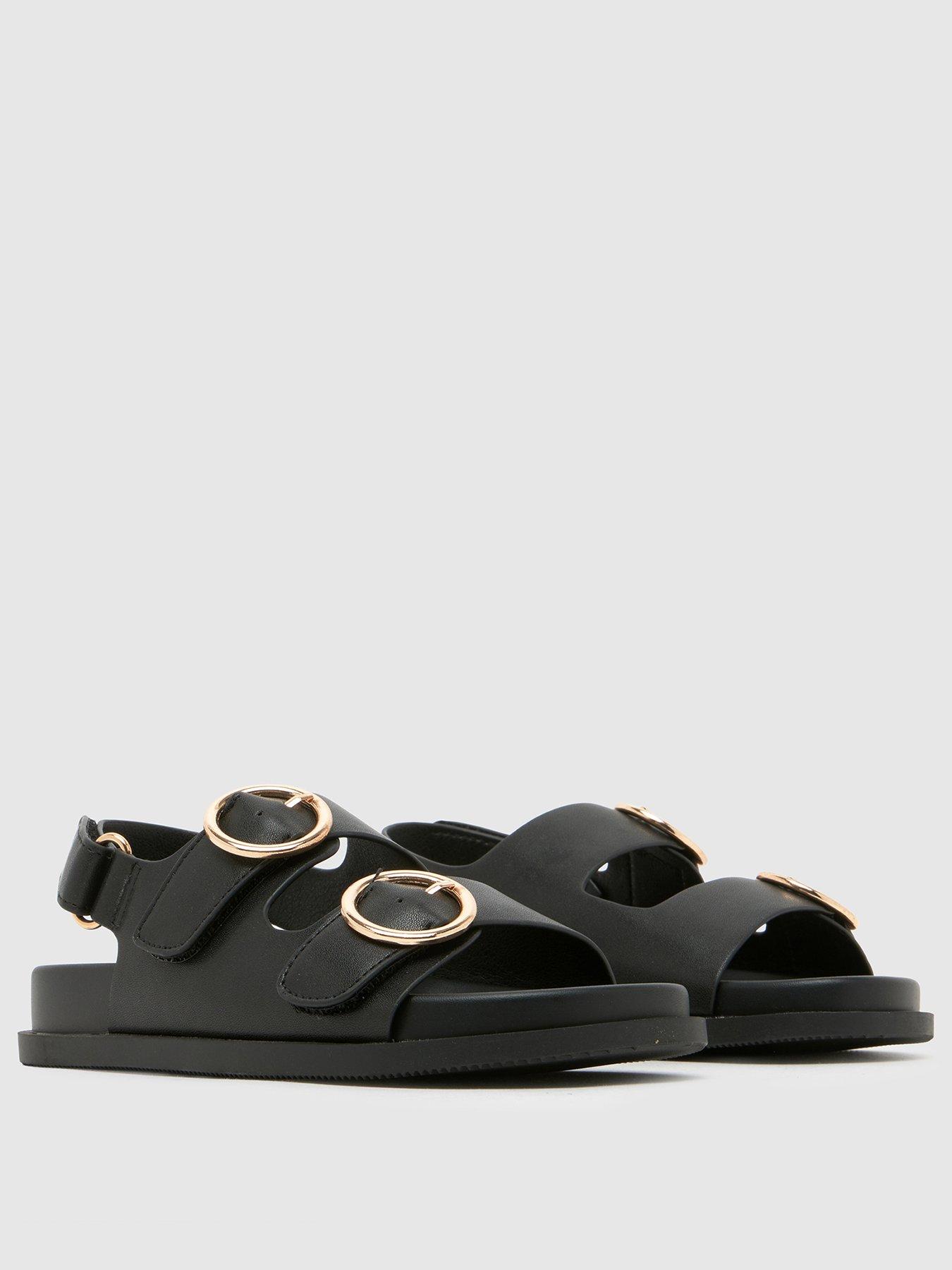 Image 2 of 4 of Schuh Junior Twist Velcro Footbed Sandal - Black