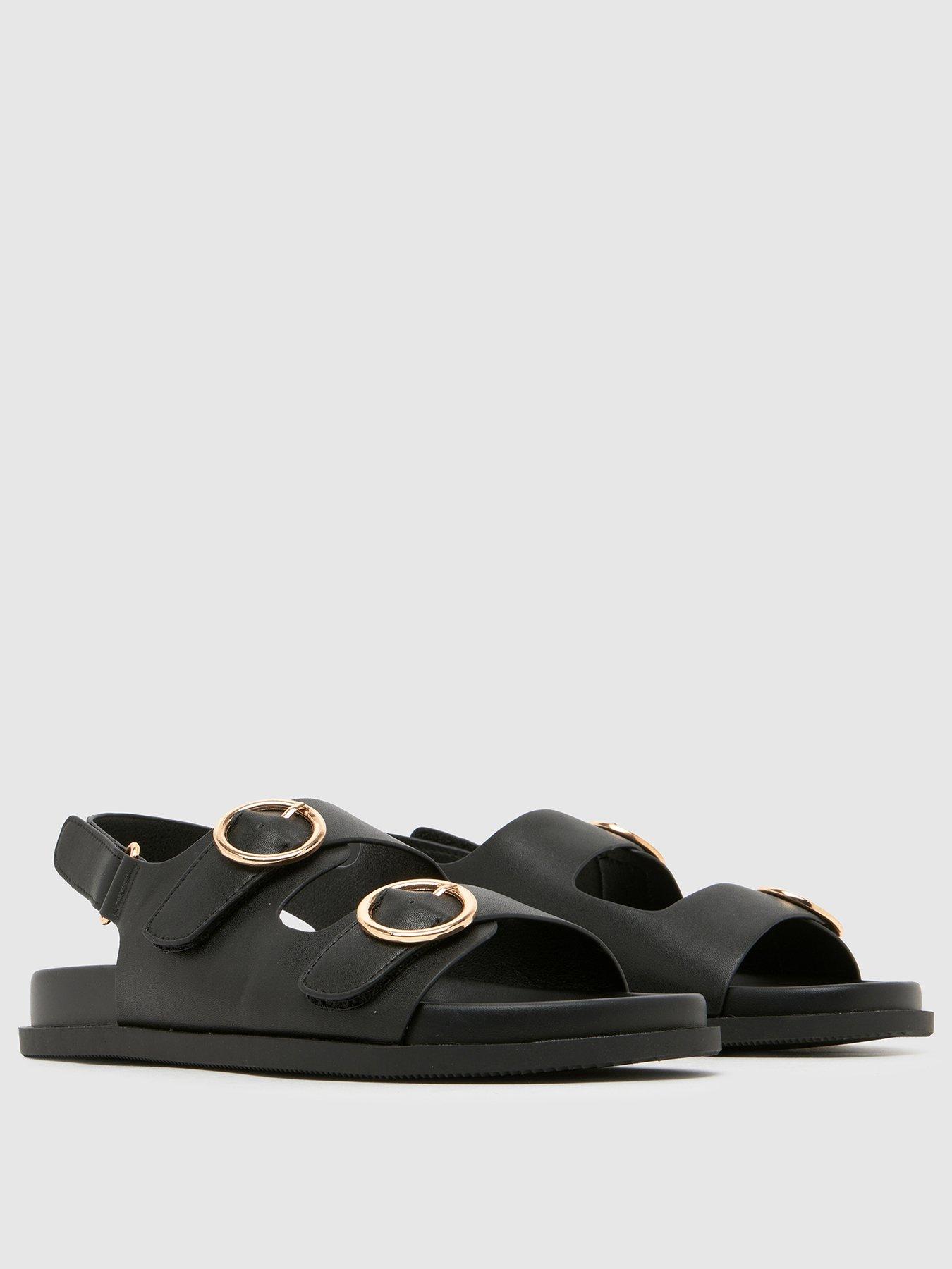 Image 2 of 4 of Schuh Youth Velcro Footbed Sandal - Black
