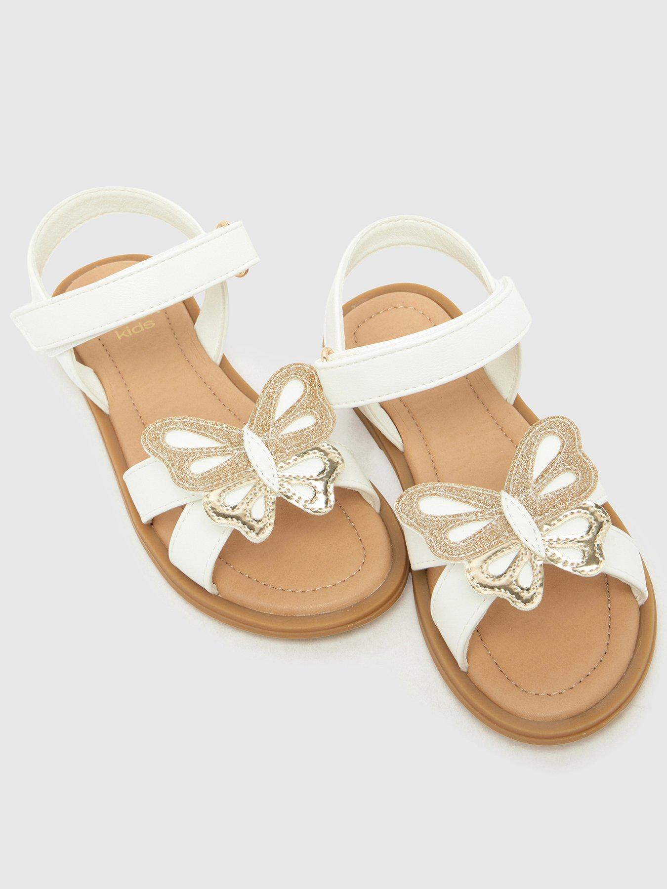 Image 1 of 4 of Schuh Toddler Tropical Butterfly Sandal - White