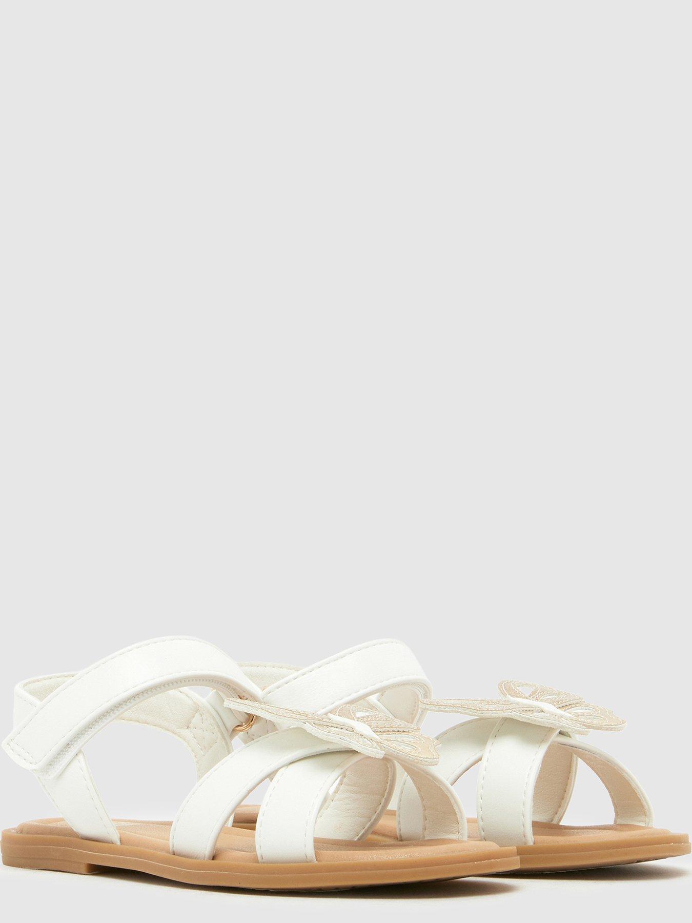 Image 4 of 4 of Schuh Toddler Tropical Butterfly Sandal - White