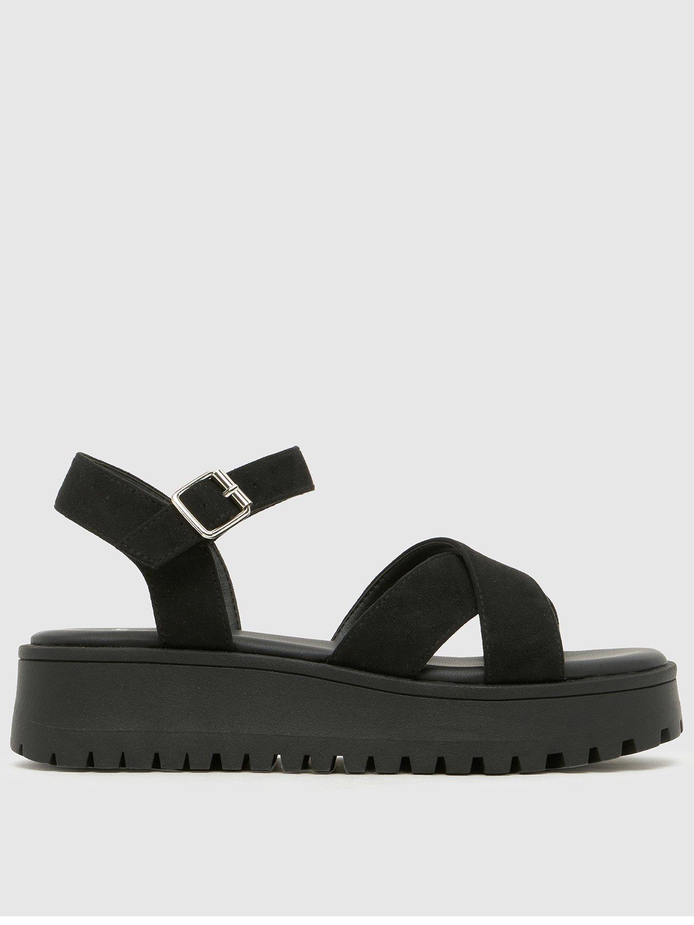 Schuh Junior Thankful Cross Strap Sandal - Black