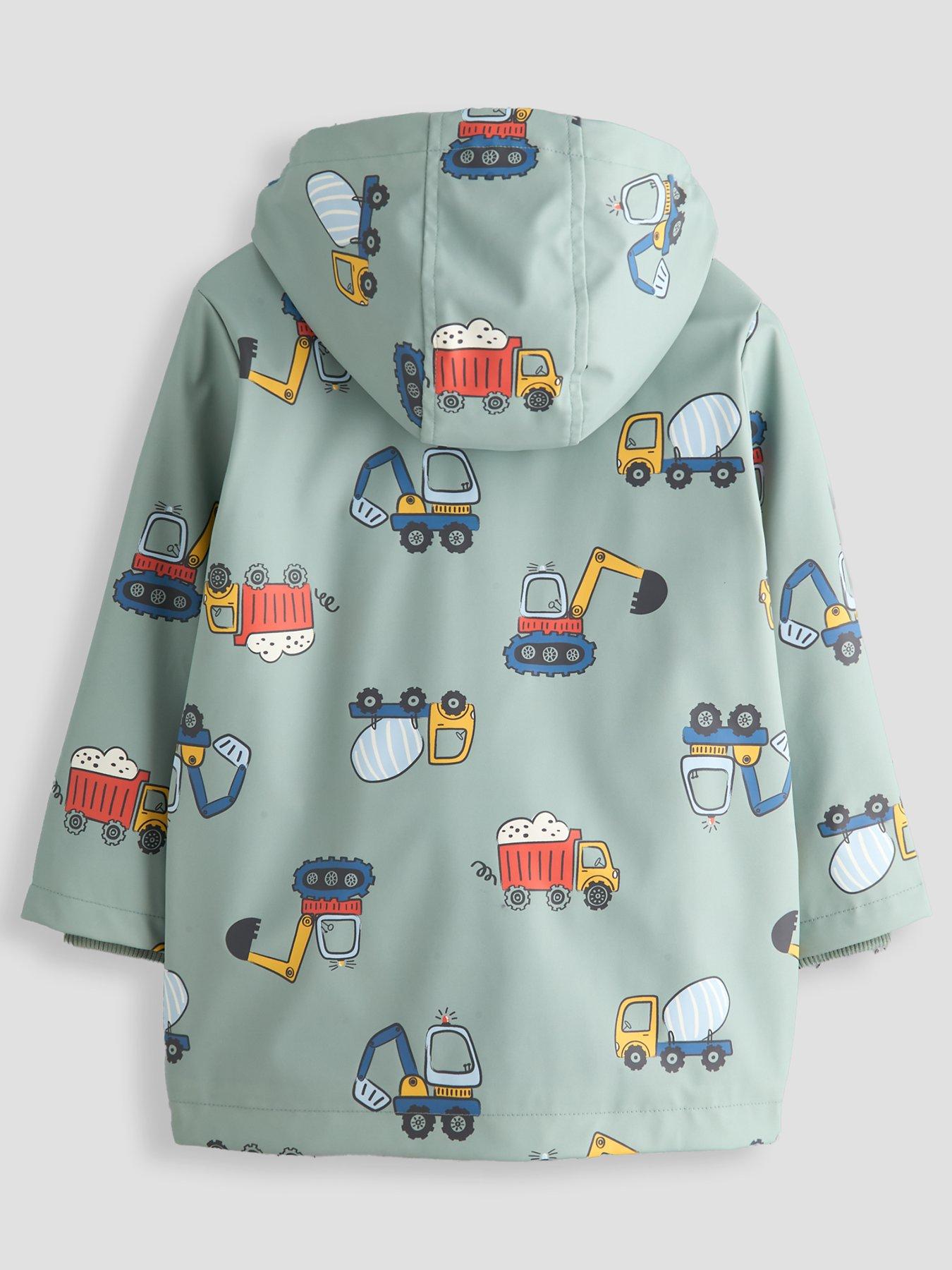 Image 2 of 6 of The Very Collection Boys Fleece Lined Printed Rainmac - Multi