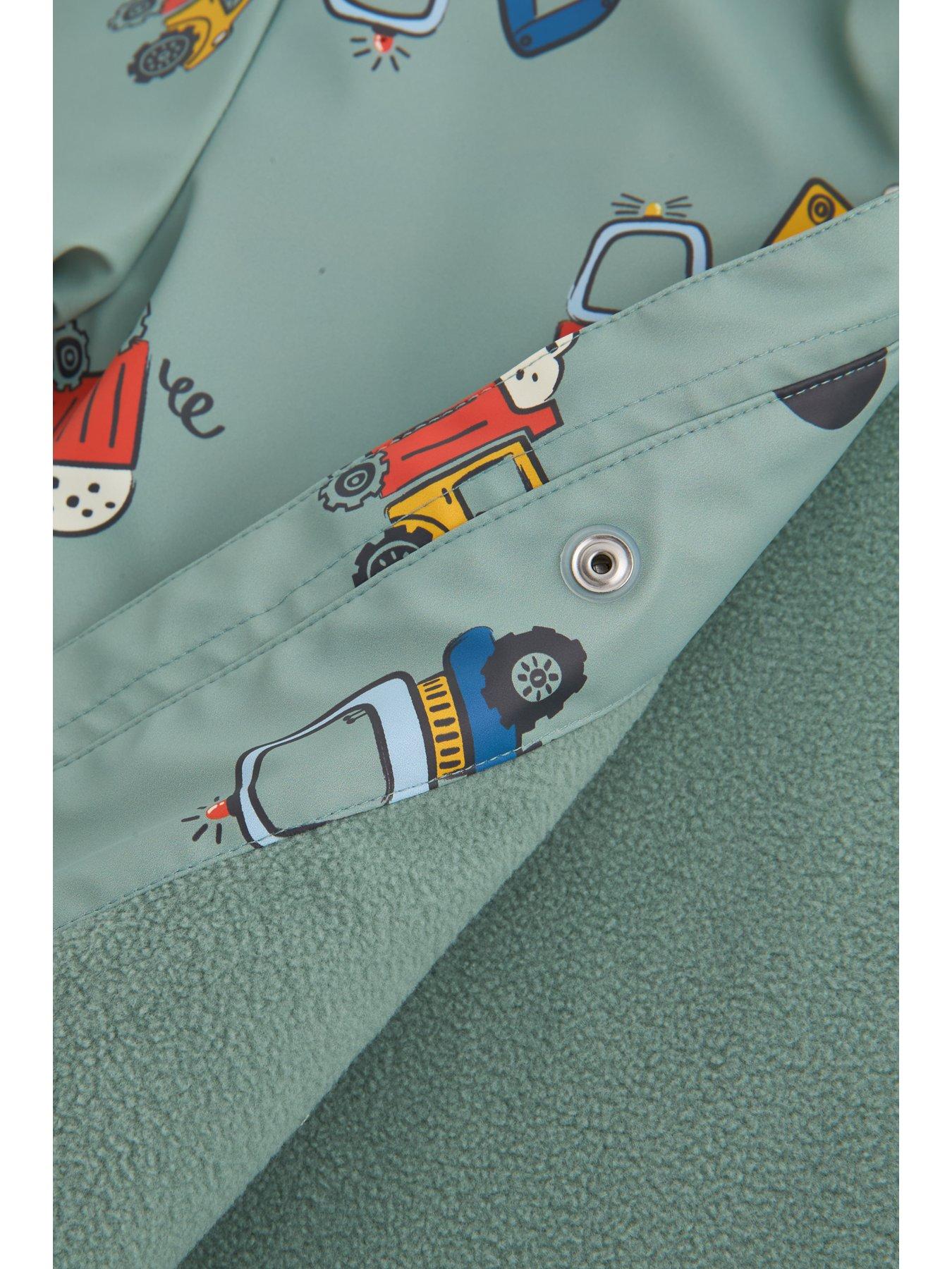 Image 3 of 6 of The Very Collection Boys Fleece Lined Printed Rainmac - Multi