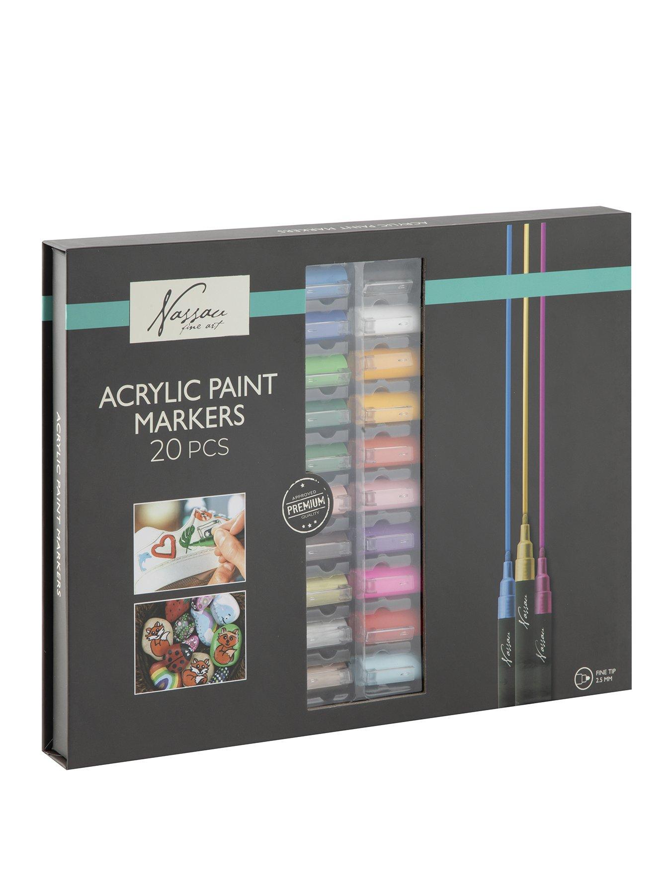 Acrylic marker set, 20 pcs in FC window box