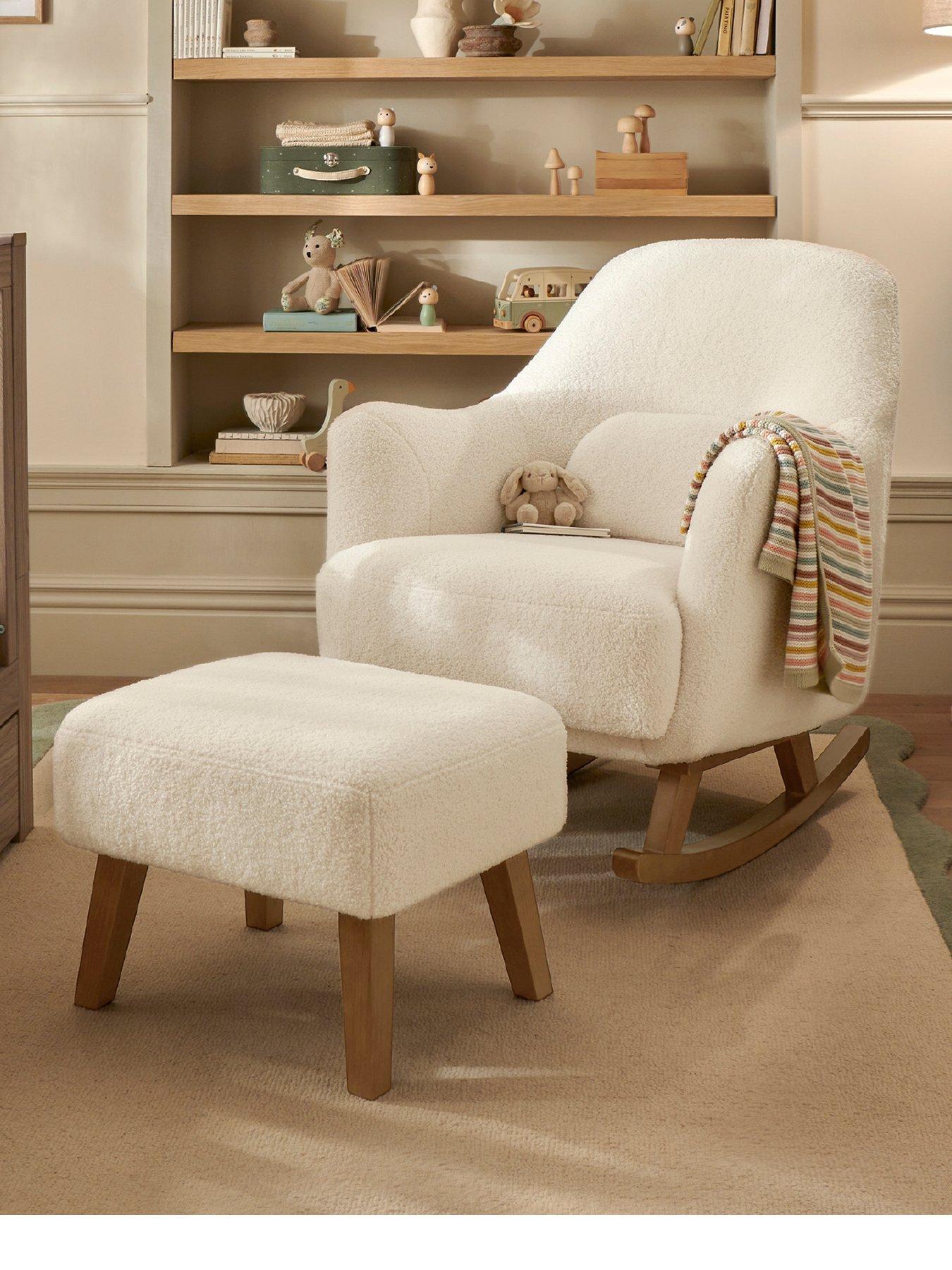 Mamas & Papas Penrose Nursing Chair  &  Stool - Off White