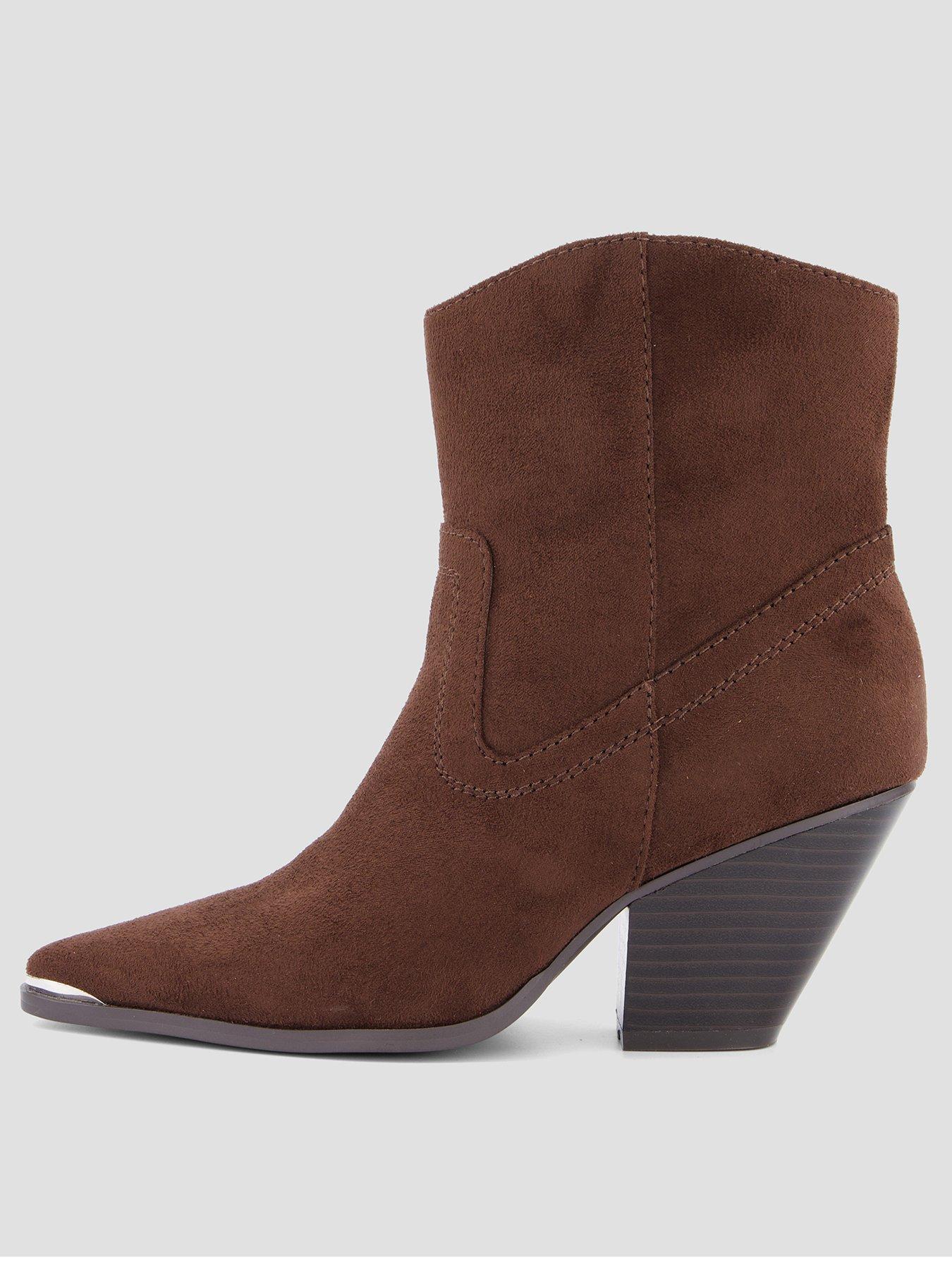 Image 1 of 7 of The Very Collection Western Ankle Boot - Chocolate