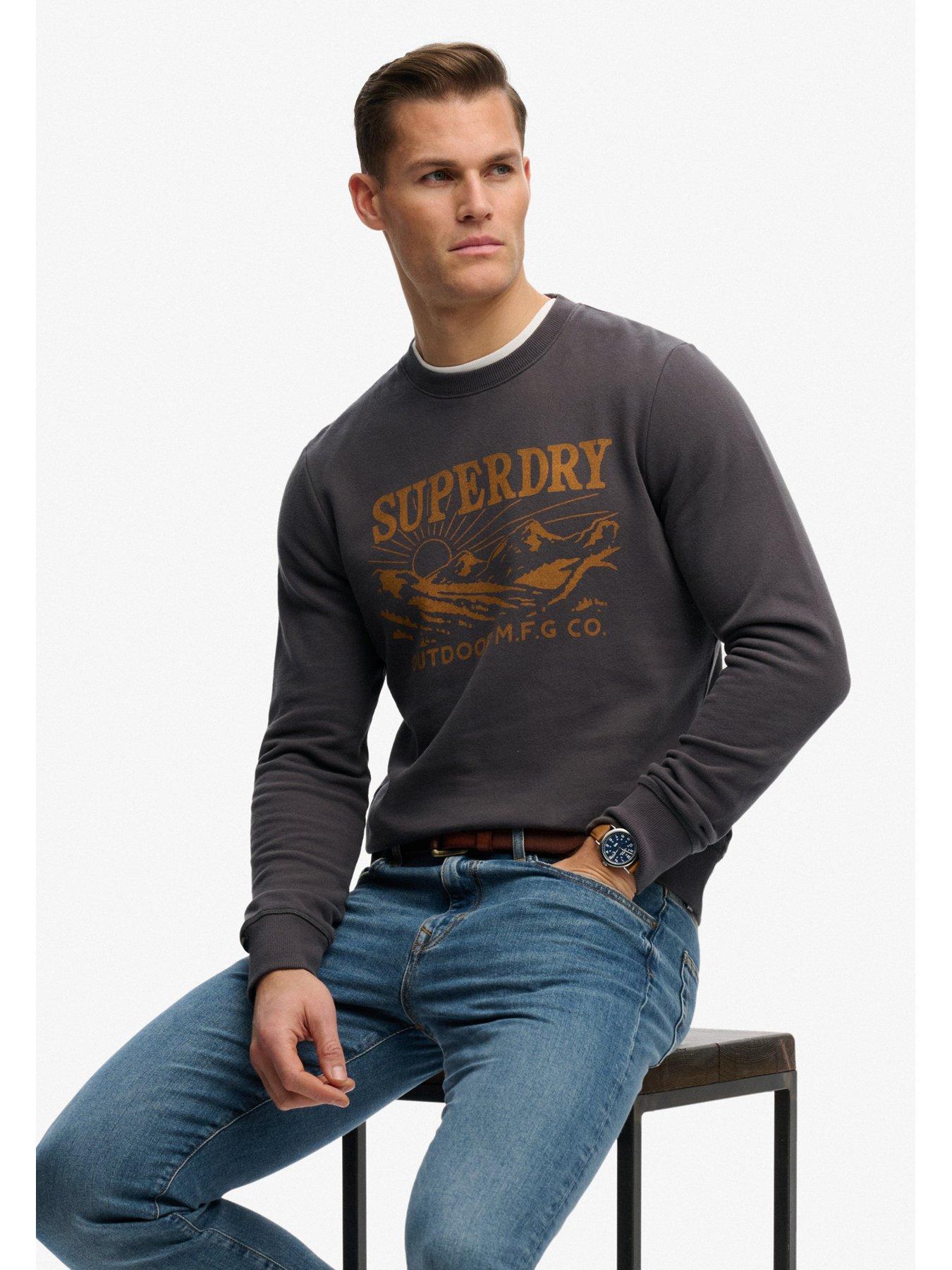 Image 4 of 6 of Superdry Superdry Retro Outdoor Relaxed Sweatshirt - Black