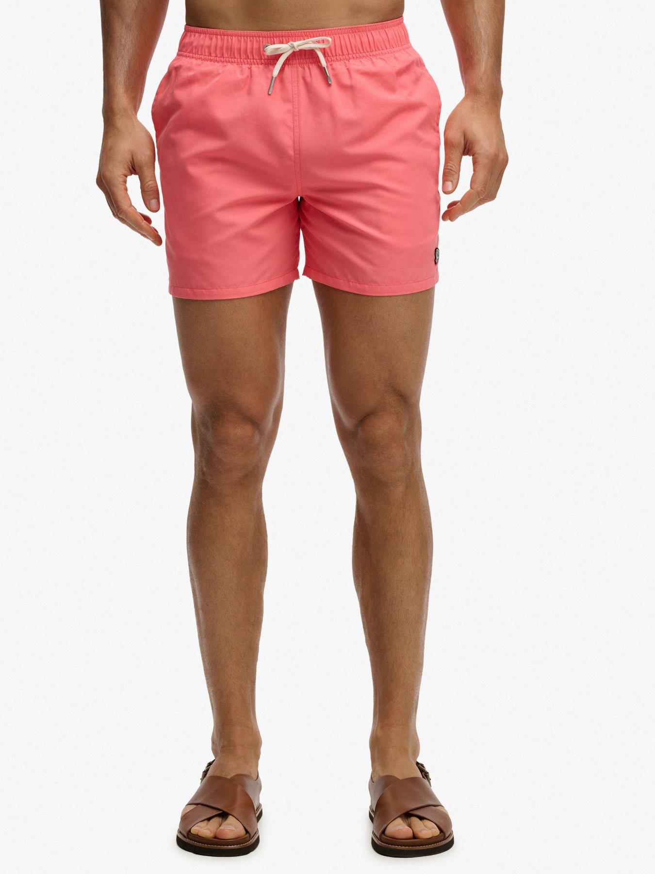 Image 2 of 7 of Superdry Embroidered Logo 15- Inch Swim Shorts - Red