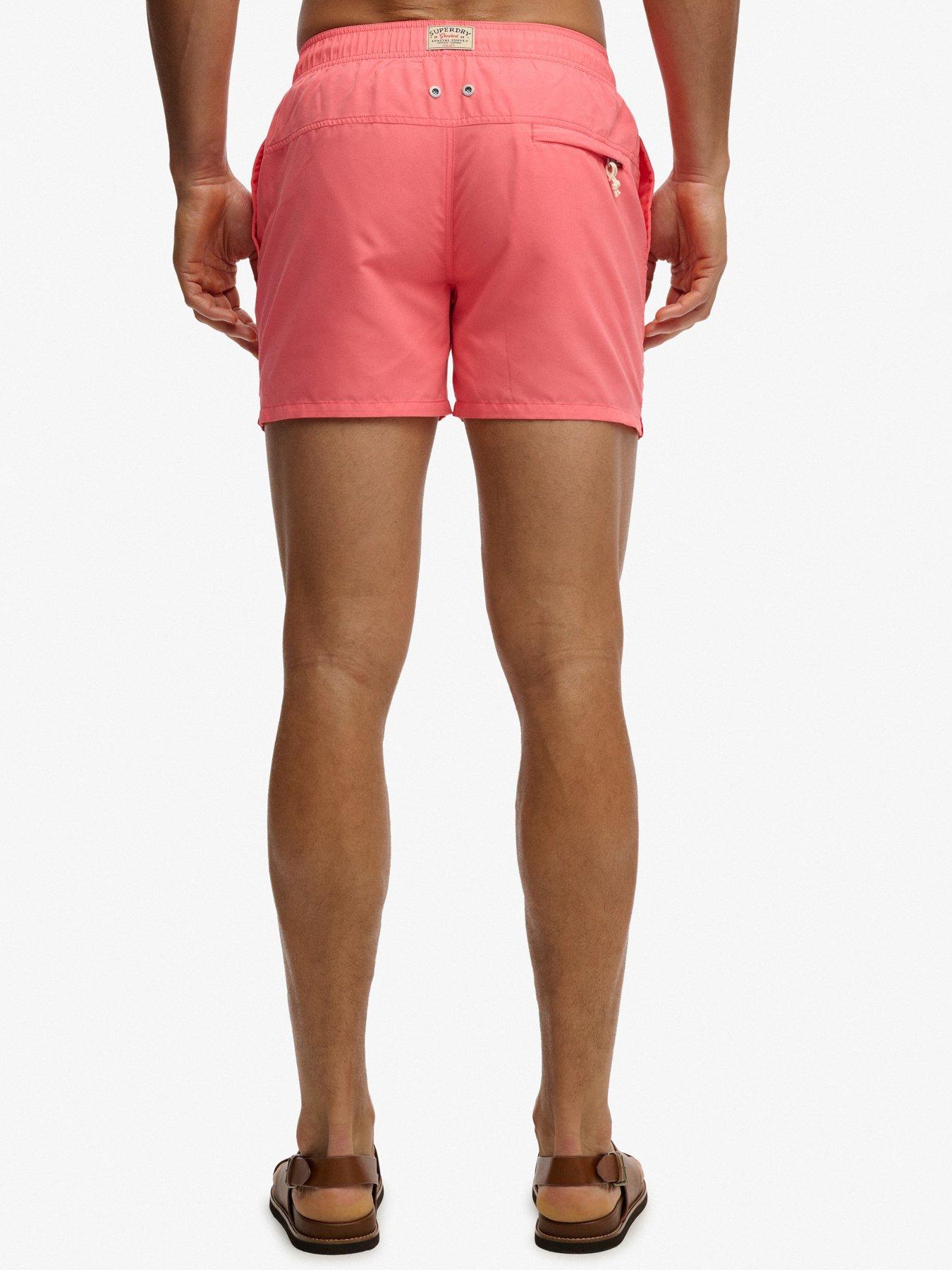 Image 3 of 7 of Superdry Embroidered Logo 15- Inch Swim Shorts - Red